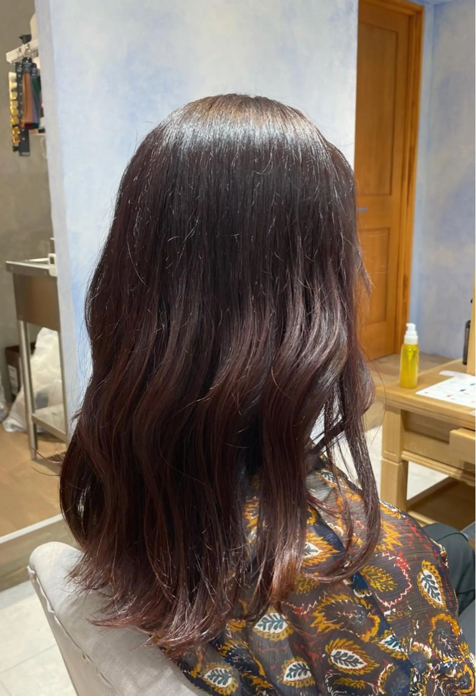 ロング カラー ブリーチ ハイライトカラー レッドカラー ハイライト 韓国風ヘア 若林 良のヘアスタイル