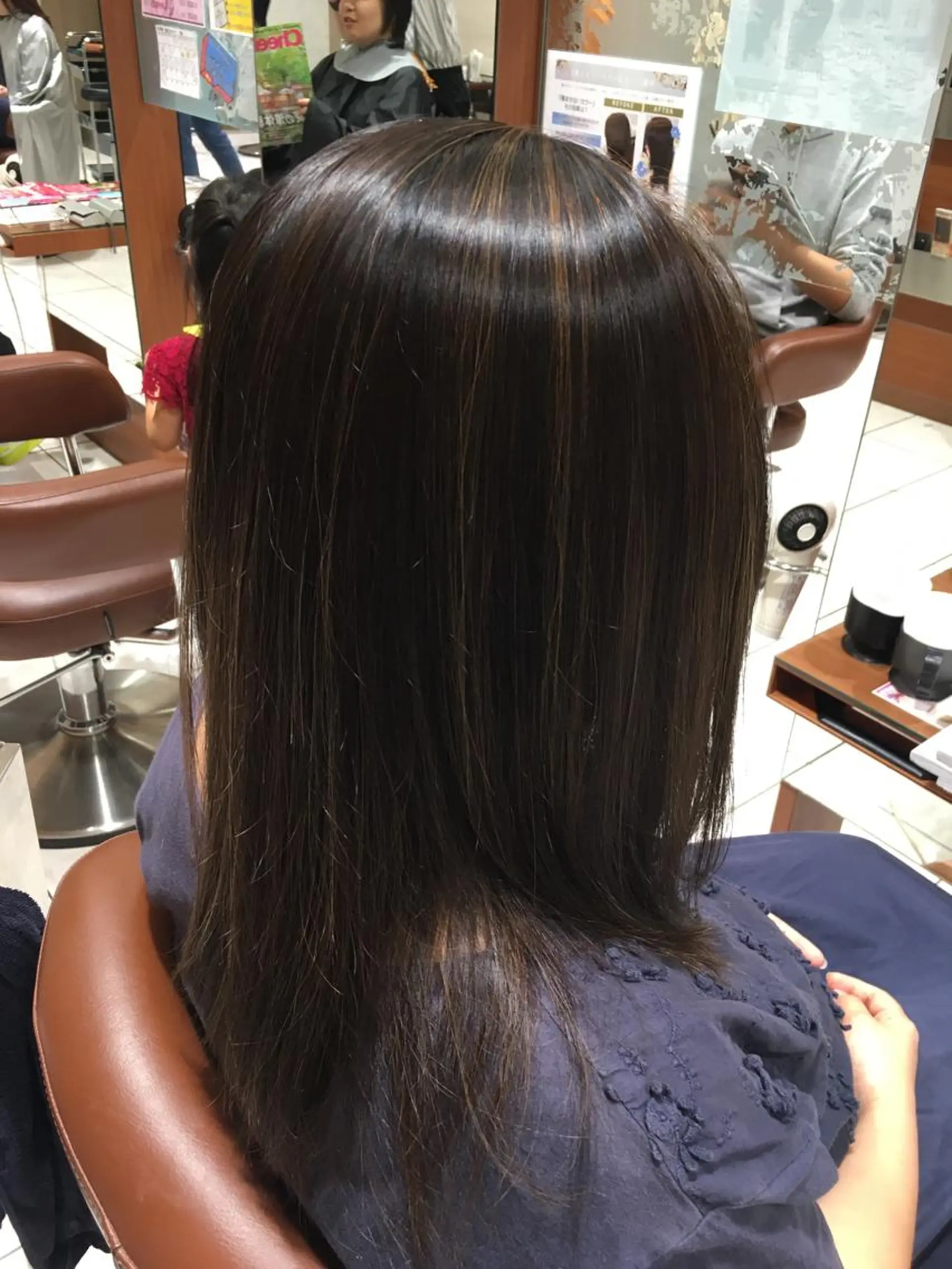 カラー ブリーチ ハイライトカラー ブリーチなしカラー ラブーケ中川中島店 クラタチカコのヘアスタイル