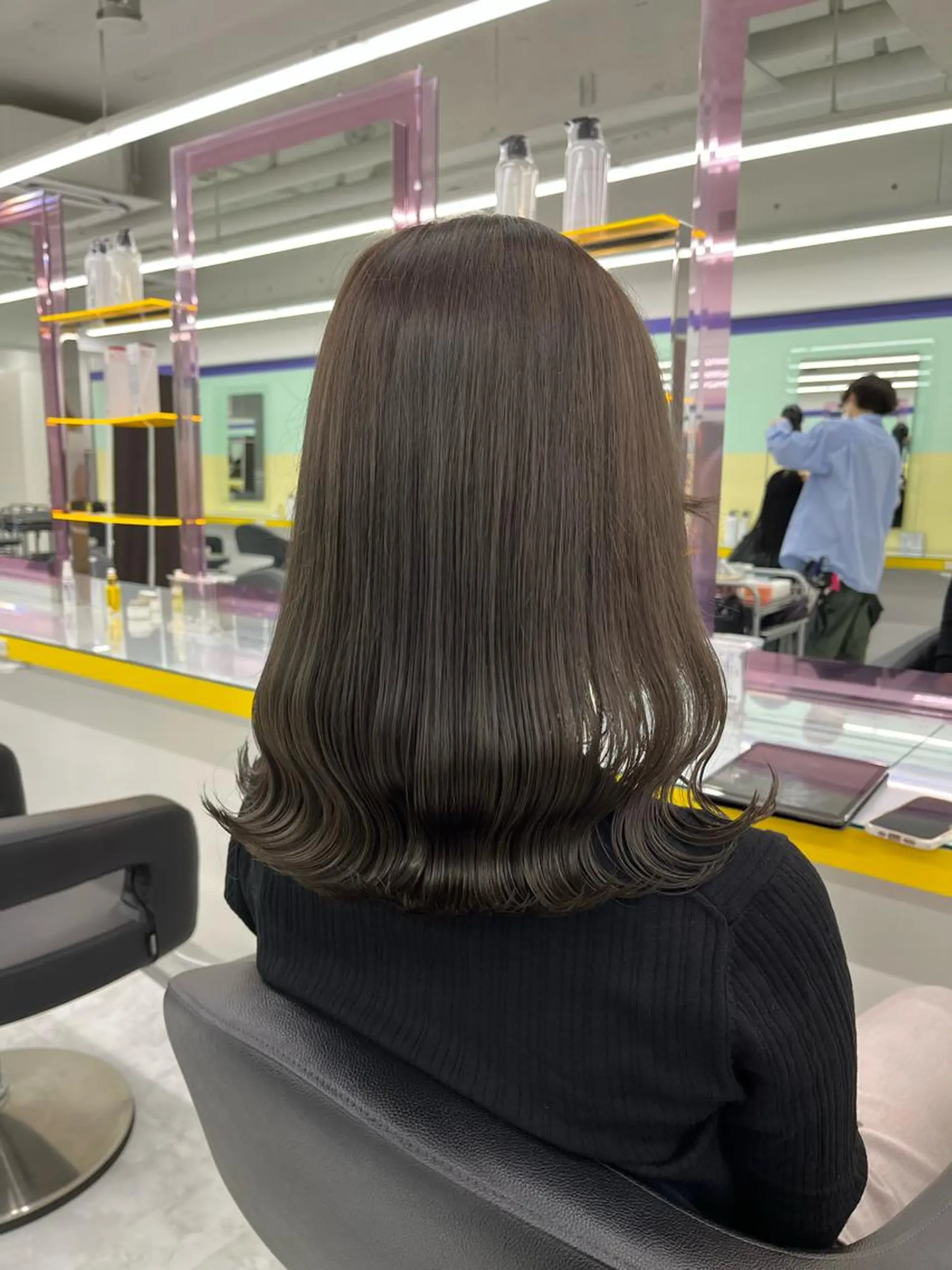 ロング カット ヘアカラー トリートメント ヘッドスパ ヘアセット 🌿透明感カラー‪ 縮毛矯正✨かずきのヘアスタイル