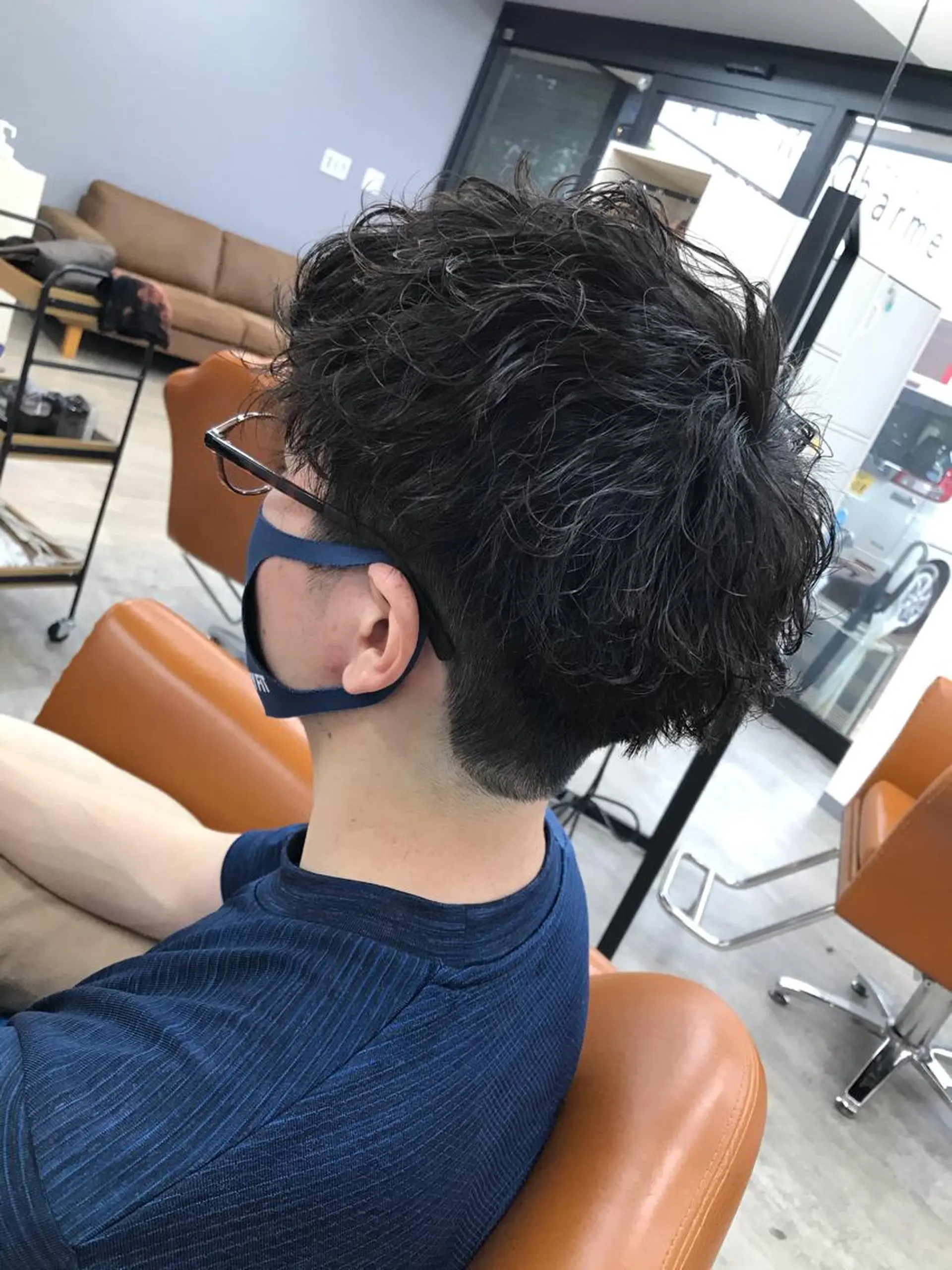 ショート パーマ メンズ メンズパーマ 波巻きパーマ カット ヘッドスパ 🌙磯野 風香🌙 ReCharme新保のヘアスタイル