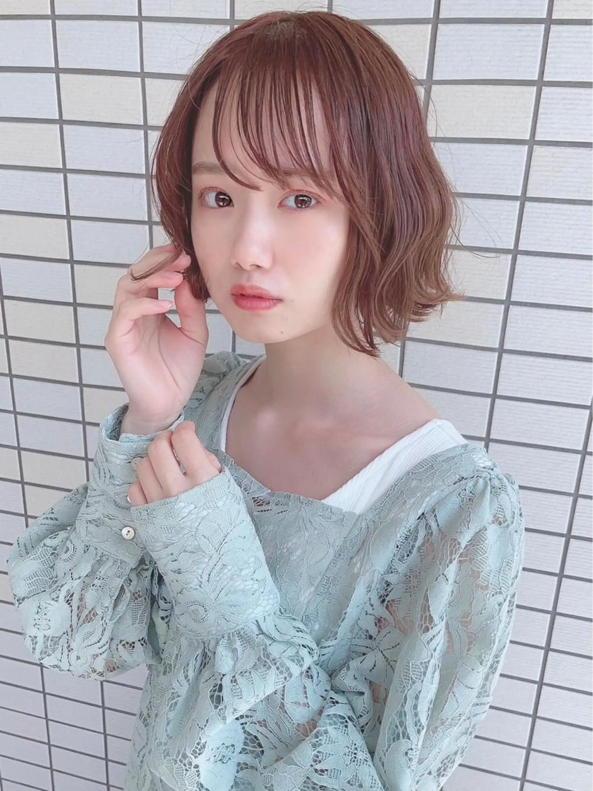 ミディアム カラー パーマ ヘアアレンジ 【公式】amble luxe池袋東口💛のヘアスタイル