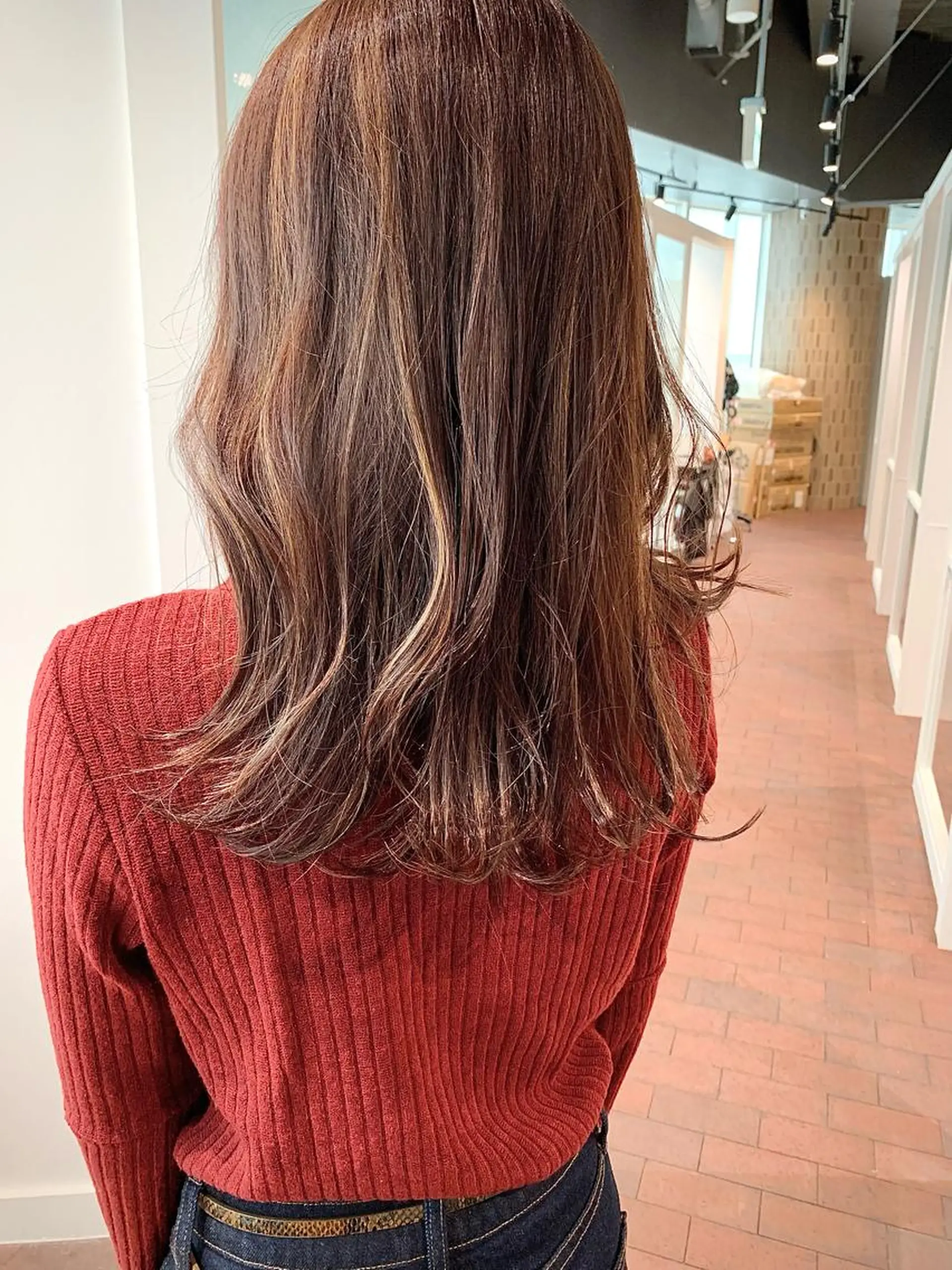 ミディアム カラー ベージュカラー ハイライトカラー ハイライト カット ヘアカラー トリートメント GO TODAY SHAiRE SALON 梅田店所属・柔らかくすみカラー ボブ/ショートのヘアスタイル