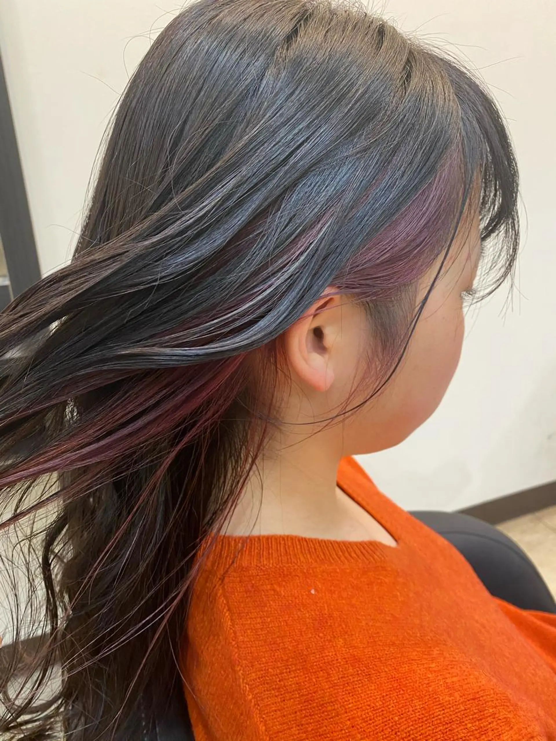 ミディアム アッシュ アッシュグレー wa daのヘアスタイル