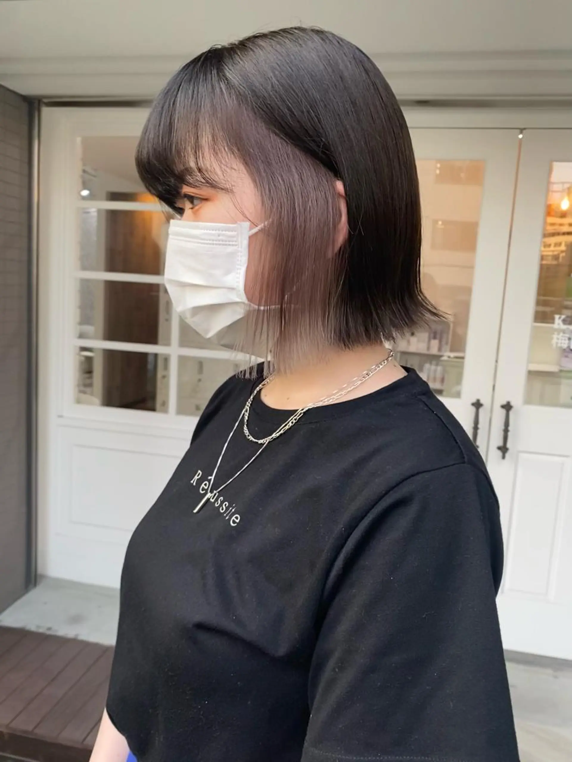 ショート カラー ヘアアレンジ ラベンダーカラー メンズカットモデル/ 梅田美容室/runaのヘアスタイル