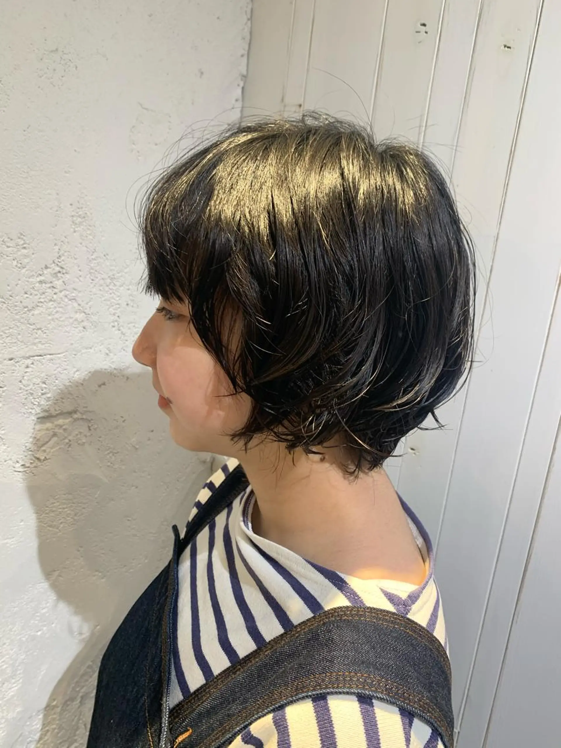 ショート パーマ GO TODAY SHAIR SALON 梅田NU茶屋町店所属・田中成美/レイヤー カット/透明感カラーのヘアスタイル