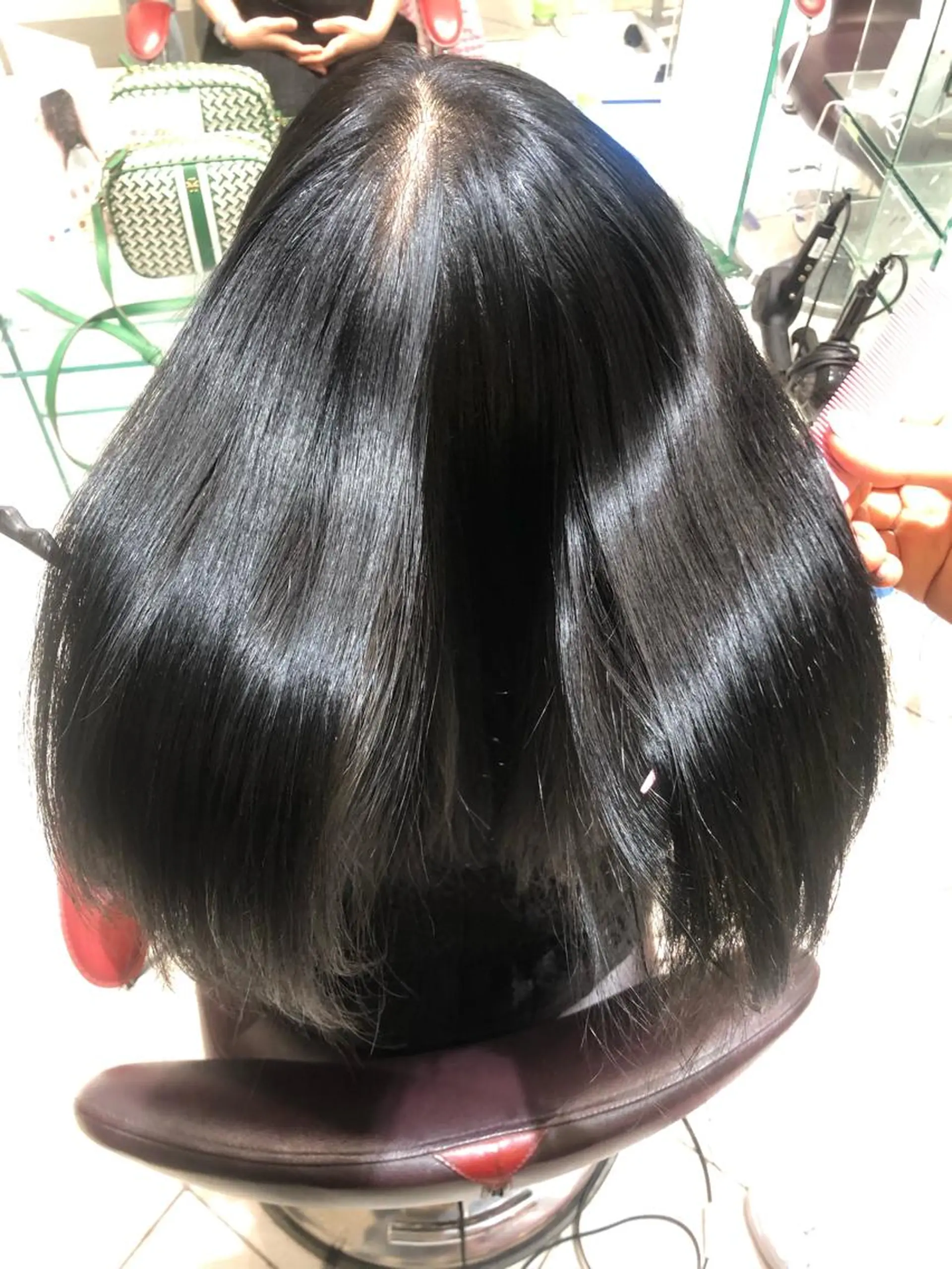 セミロング カット 縮毛矯正 トリートメント 國分 利成のヘアスタイル
