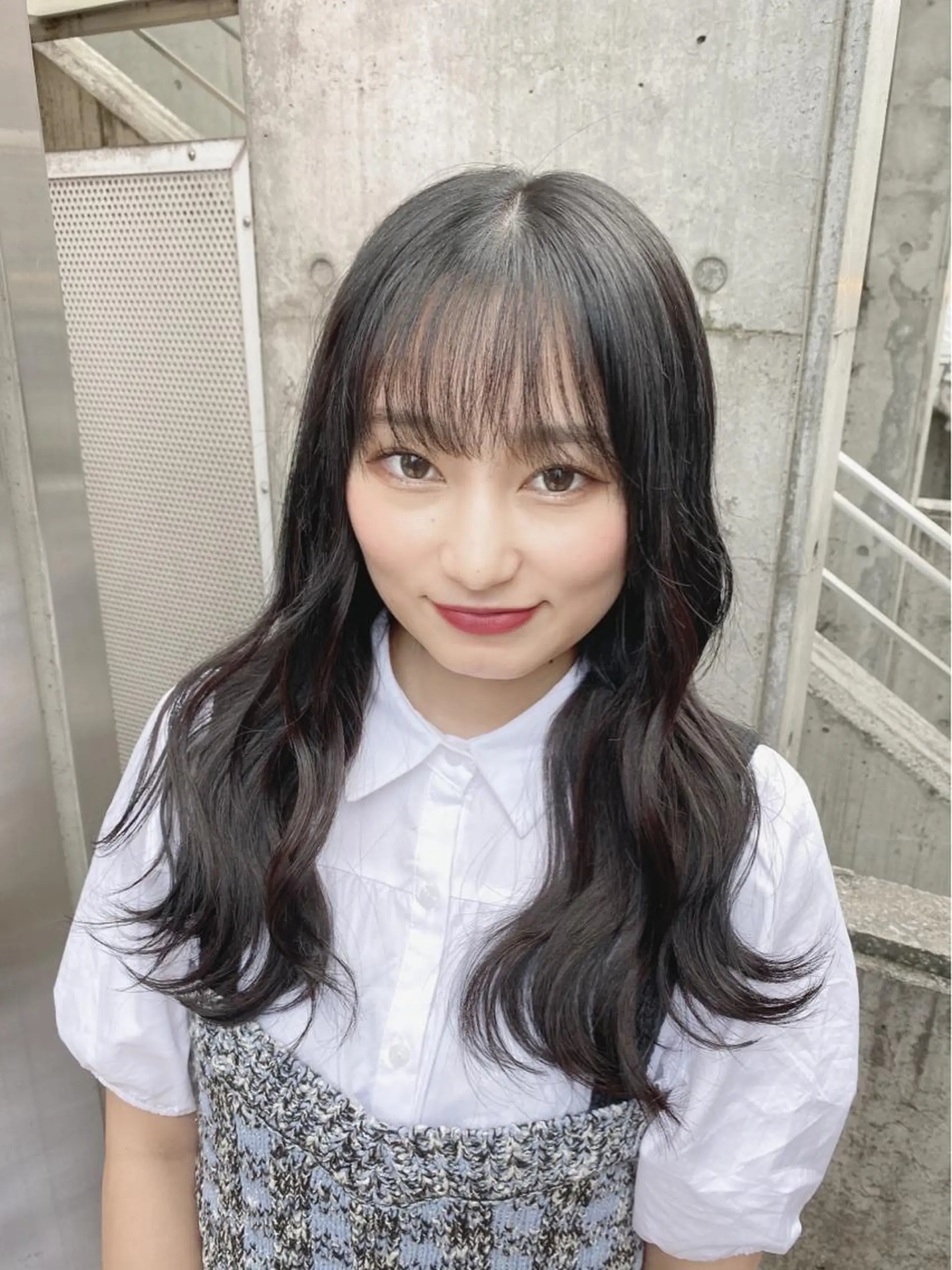 ミディアム カラー ヘアアレンジ マツエク・マツパ 韓国ヘア🦋 Nanaka🦋のヘアスタイル