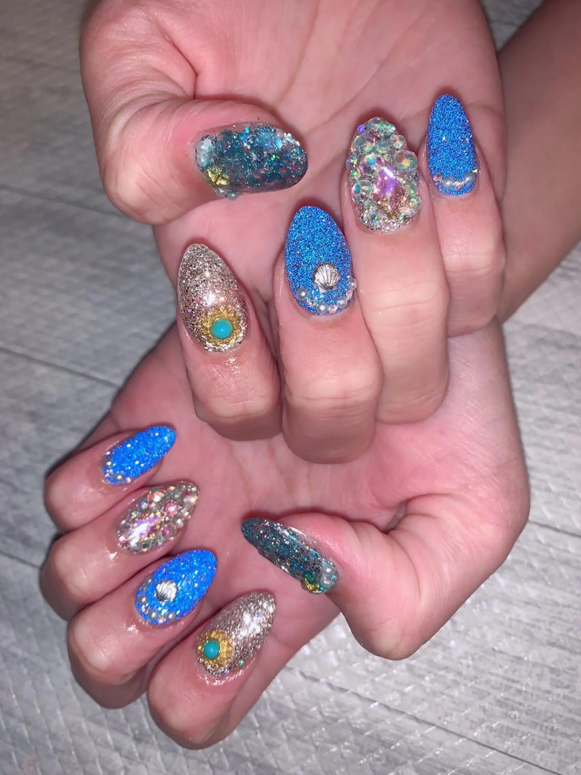 ネイル フラッシュネイル ラメ(グリッター) nail salon kuu_caのネイルデザイン