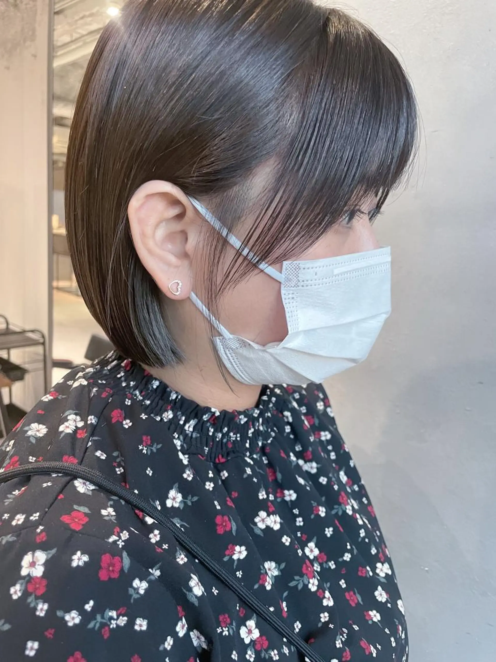 ショート ボブ 美髪矯正/艶カラー ボブ/栄/鐘ヶ江純也のヘアスタイル