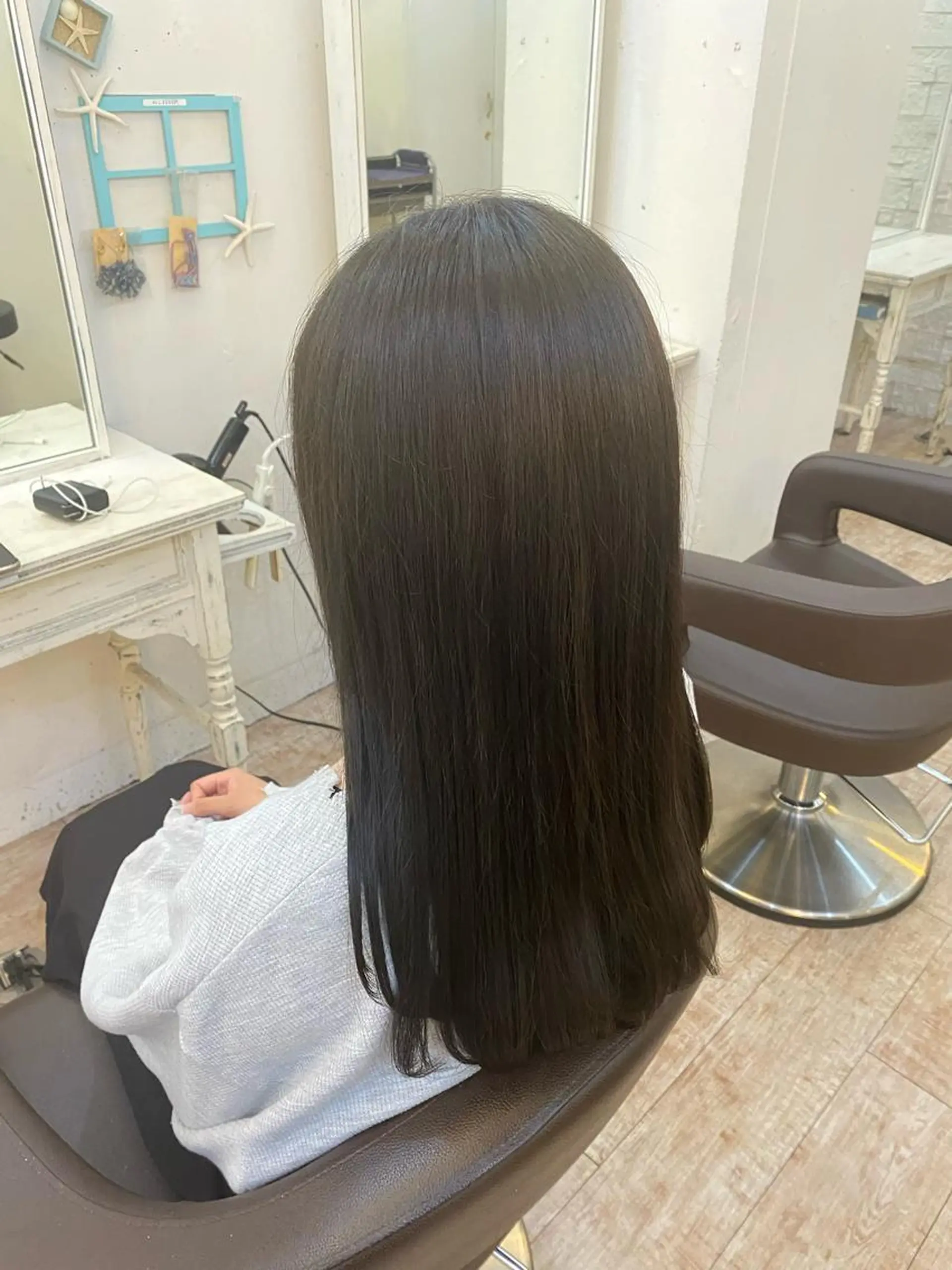 カラー 黒髪 ブルーカラー ブルーブラック レディース自由が丘 ALoha🌷マナミのヘアスタイル