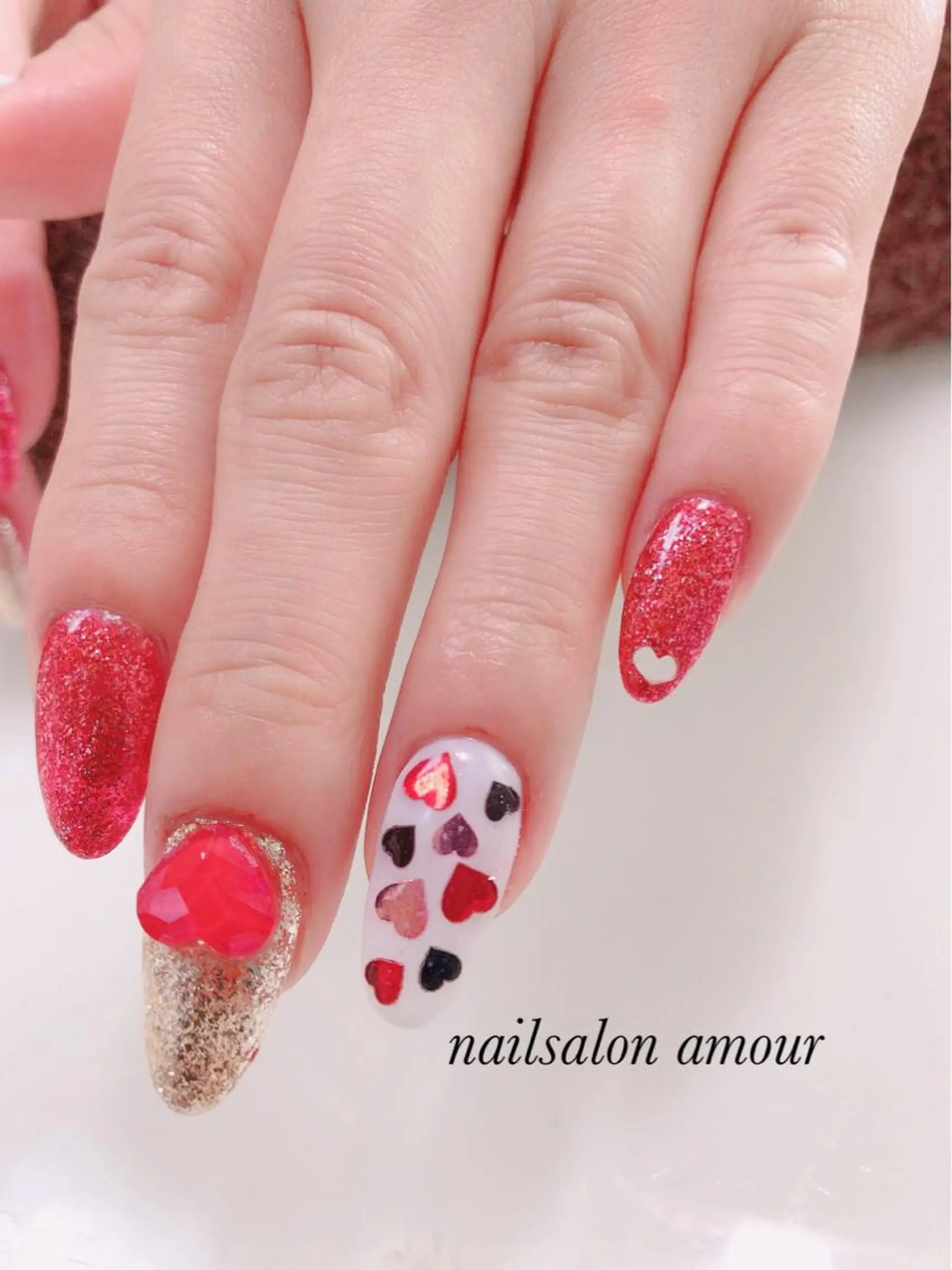 ネイル ハート nailsalon ♡amour♡のネイルデザイン