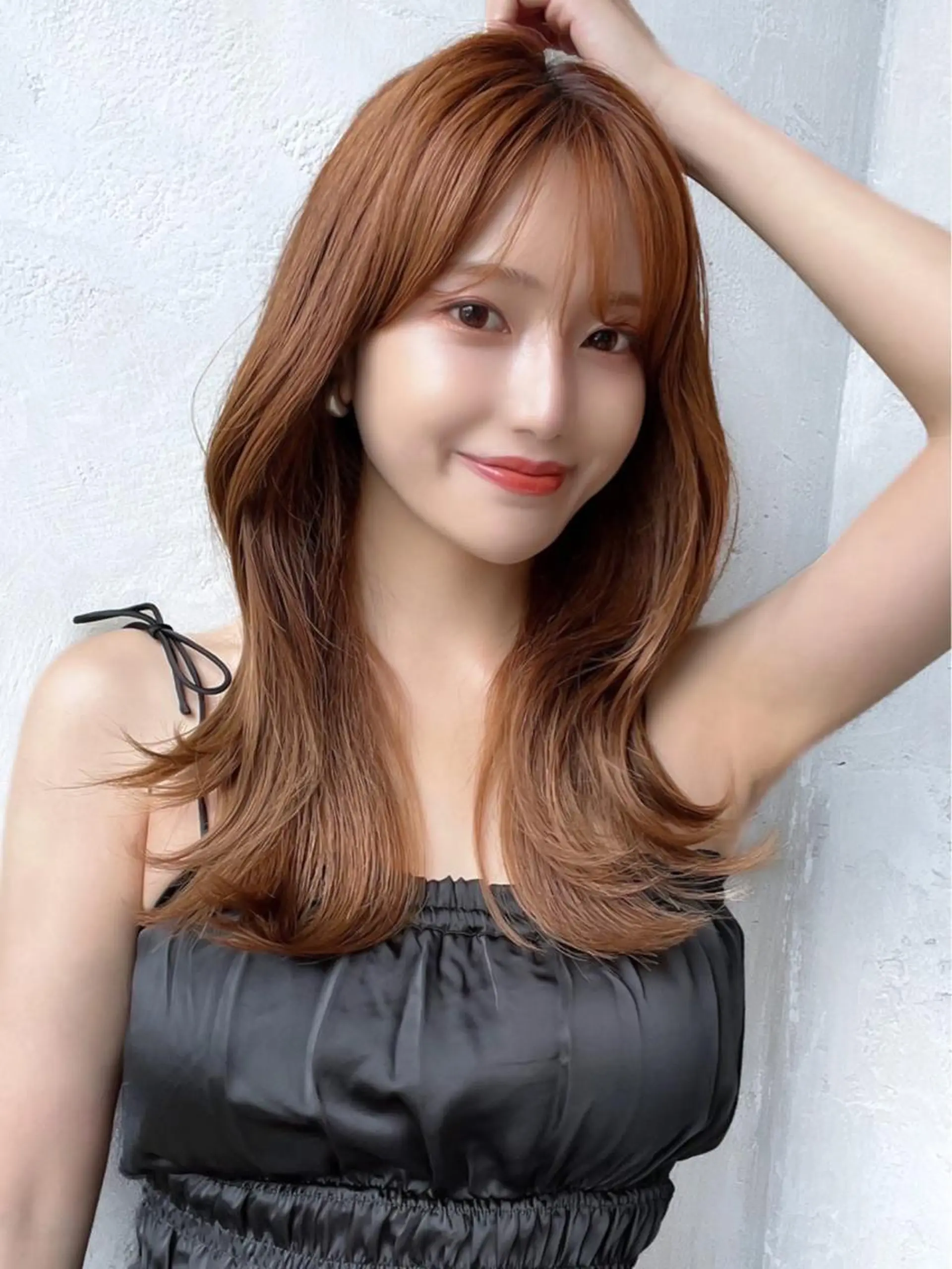 セミロング カラー ベージュカラー ブラウンカラー ブラウンベージュ くびれヘア 顔周りカット カット ヘアカラー トリートメント 顔周り/くびれヘア 韓国ヘア💕風間るなのヘアスタイル