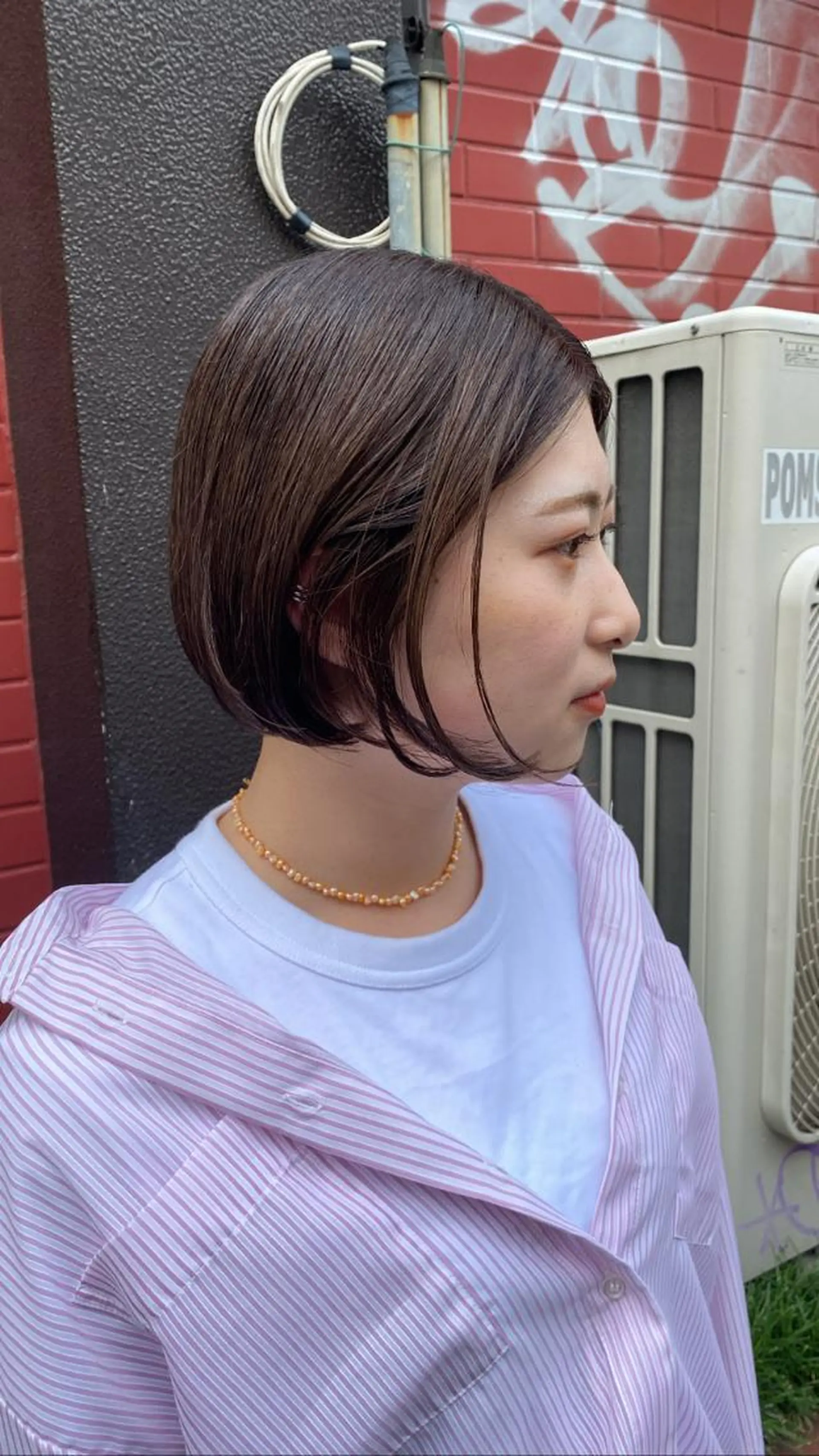 ショート カラー ブリーチ くせ毛 トリートメント カット shiga mariaのヘアスタイル