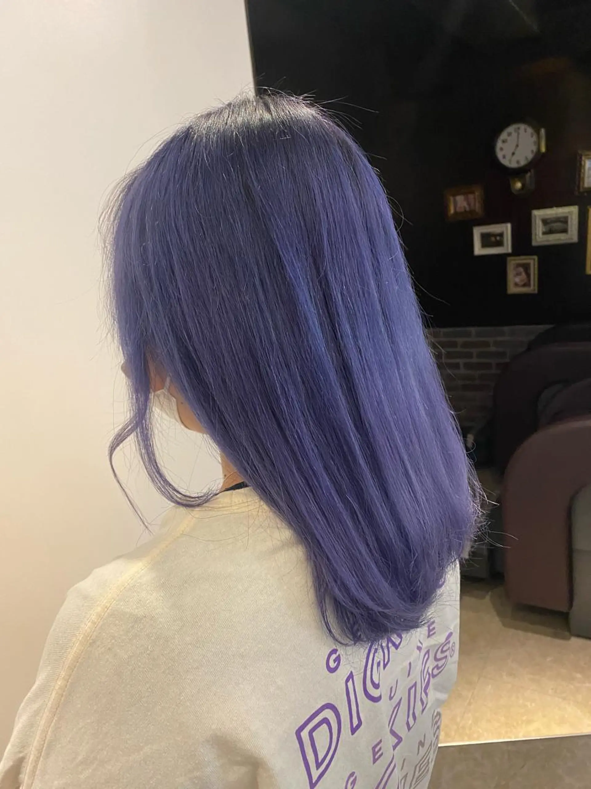 セミロング カラー グラデーションカラー パープルカラー CIEN white所属・パーマモデル募集中 渥美翔人のヘアスタイル