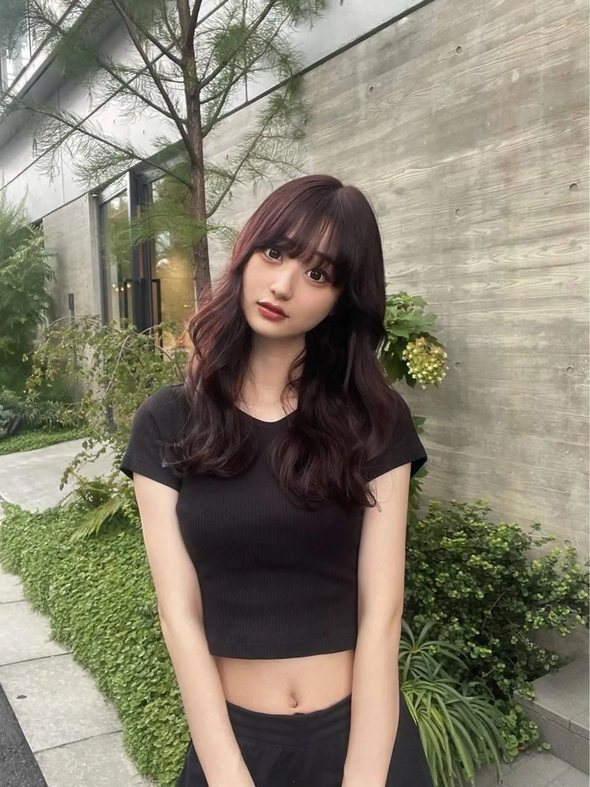 ロング カラー カット ヘアカラー トリートメント 顔周りカット× 髪質改善【リョウ】のヘアスタイル
