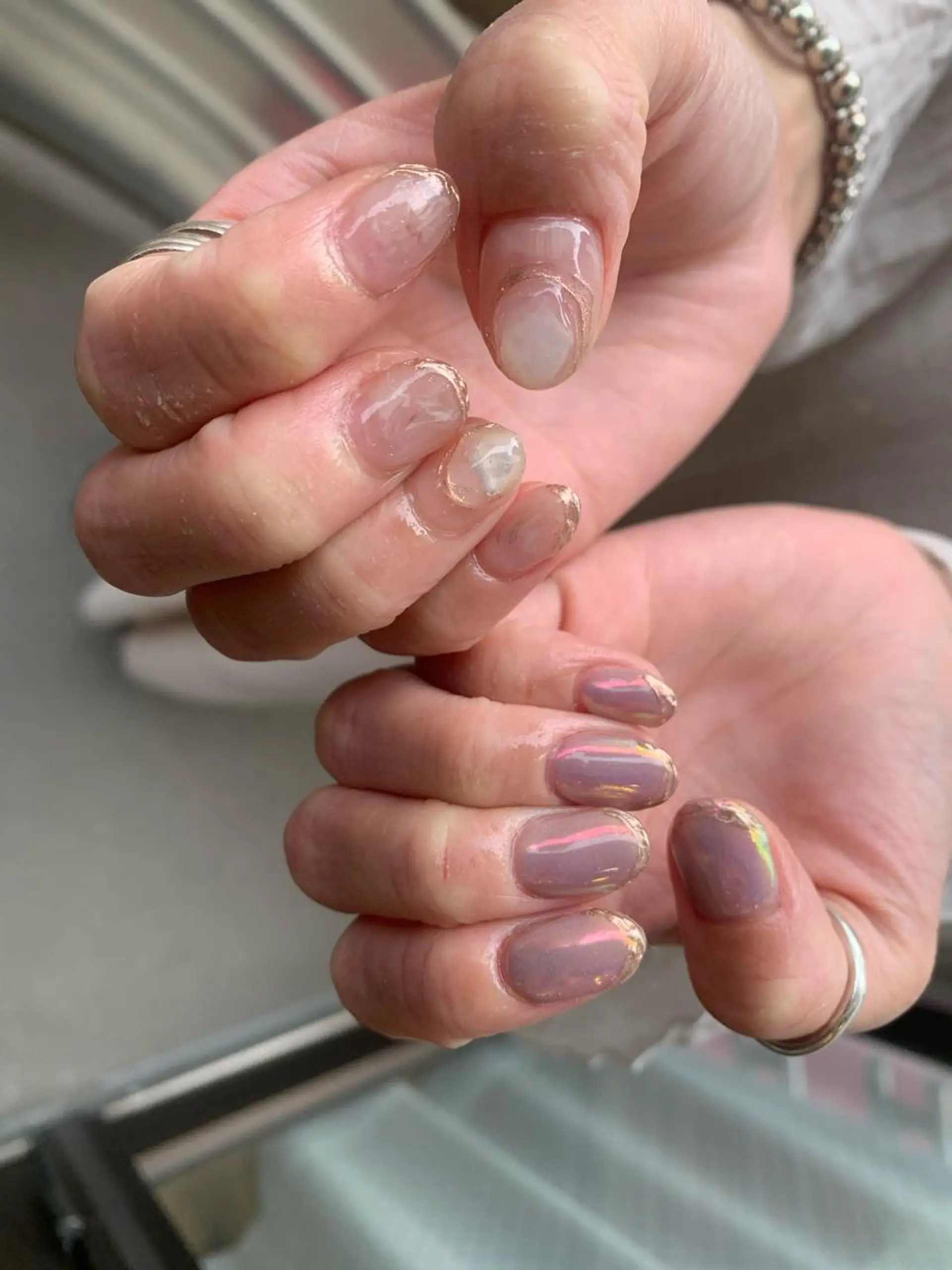 ネイル オーロラネイル nail＊ runa🌻のネイルデザイン