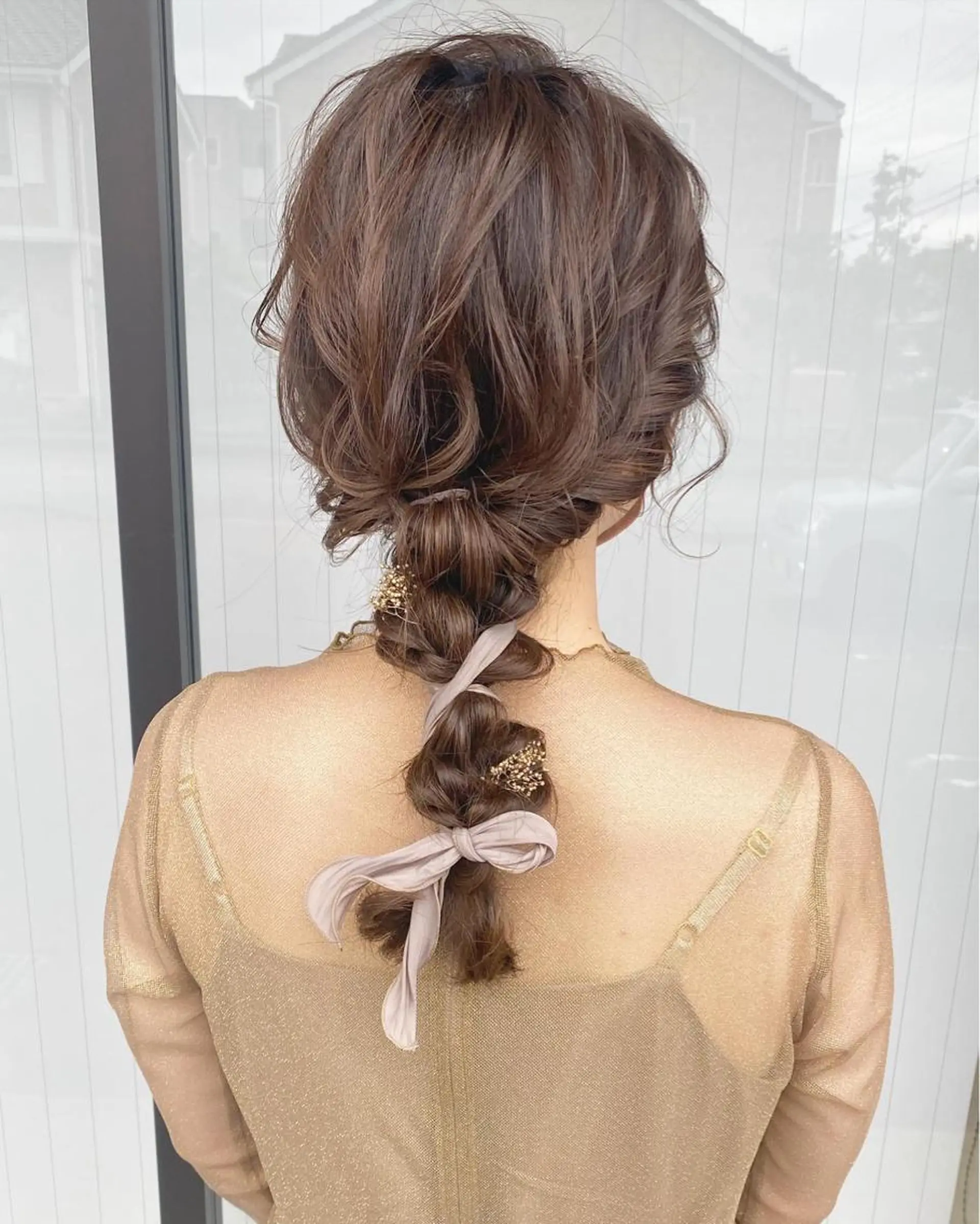 セミロング ヘアアレンジ ヘアセット FIORE hair design所属・山根 奈緒のマツエク・マツパデザイン