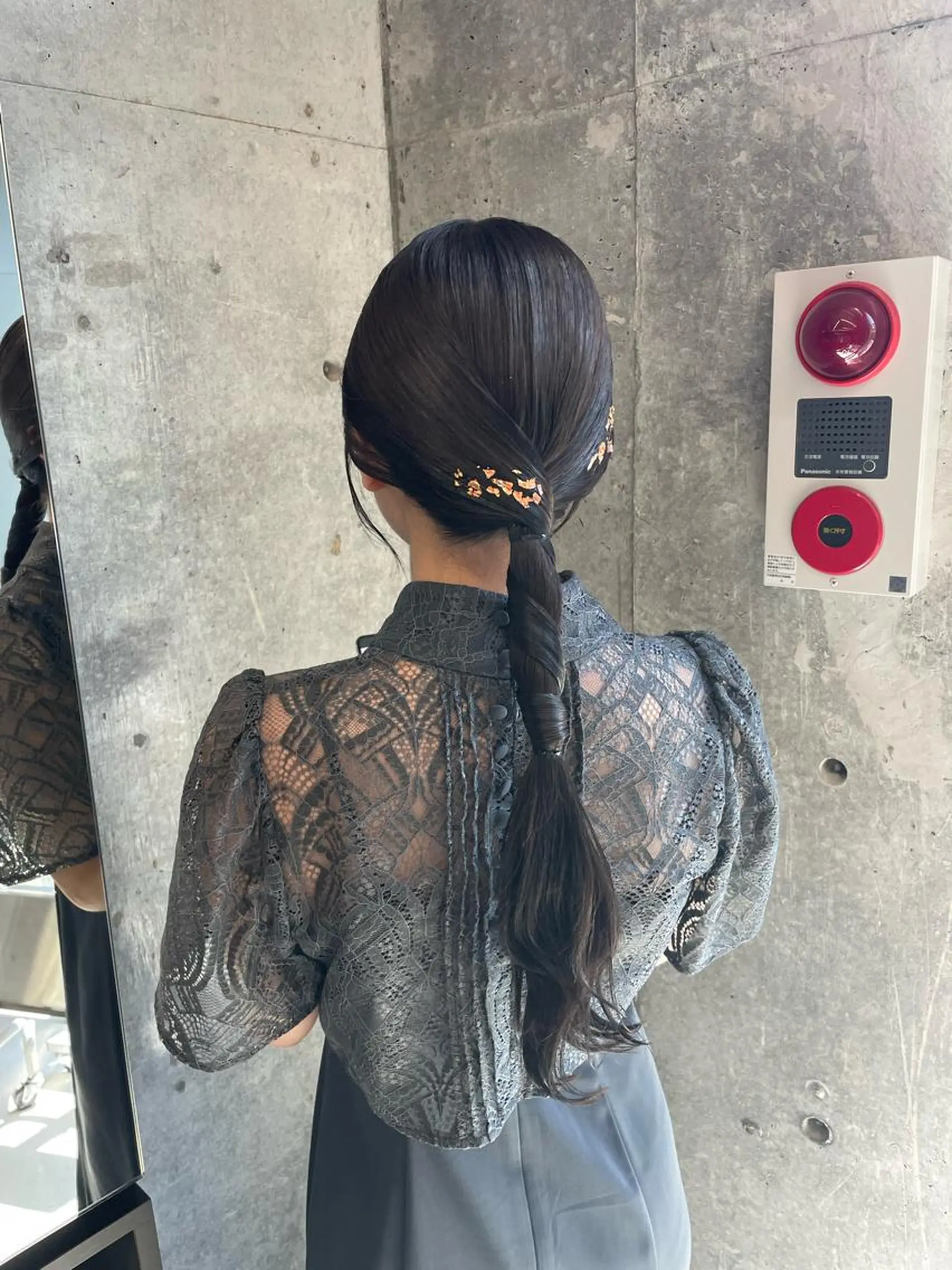 セミロング ヘアアレンジ ヘアセット 佐伯 和佳のヘアスタイル