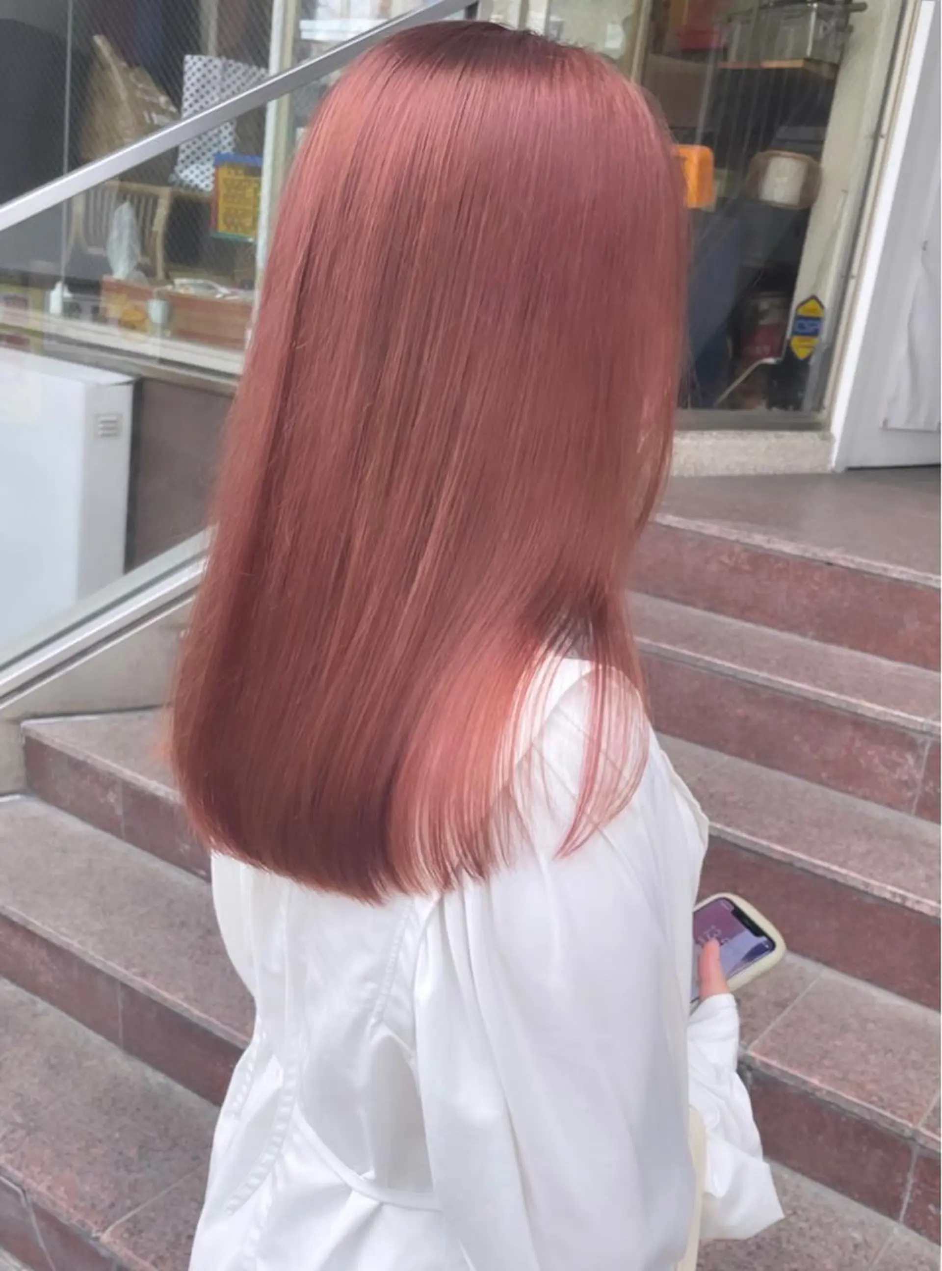 カラー ブリーチ ピンクカラー シアーピンク storiiz所属・本田大輝top designerのヘアスタイル