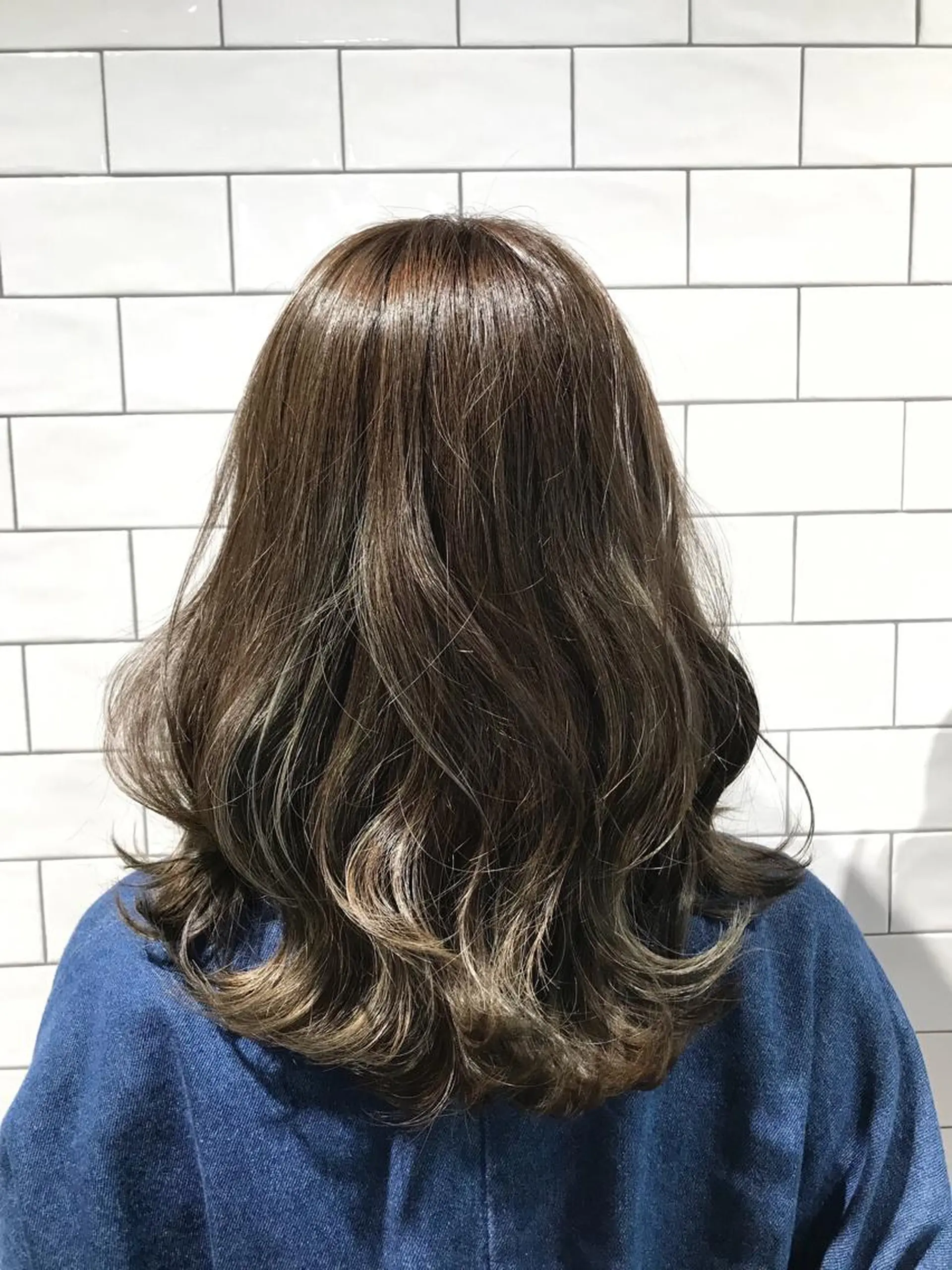 ミディアム カラー イルミナカラー 原山 直人のヘアスタイル