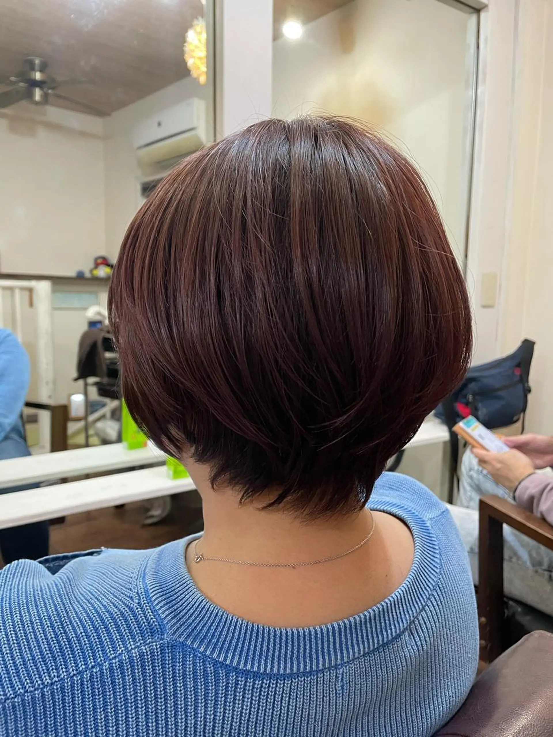 ショート 丸みショート ラベンダーベージュ ショートヘア カット ヘアカラー トリートメント ヘッドスパ Lia所属・縮毛矯正の達人 ☆　松本のヘアスタイル