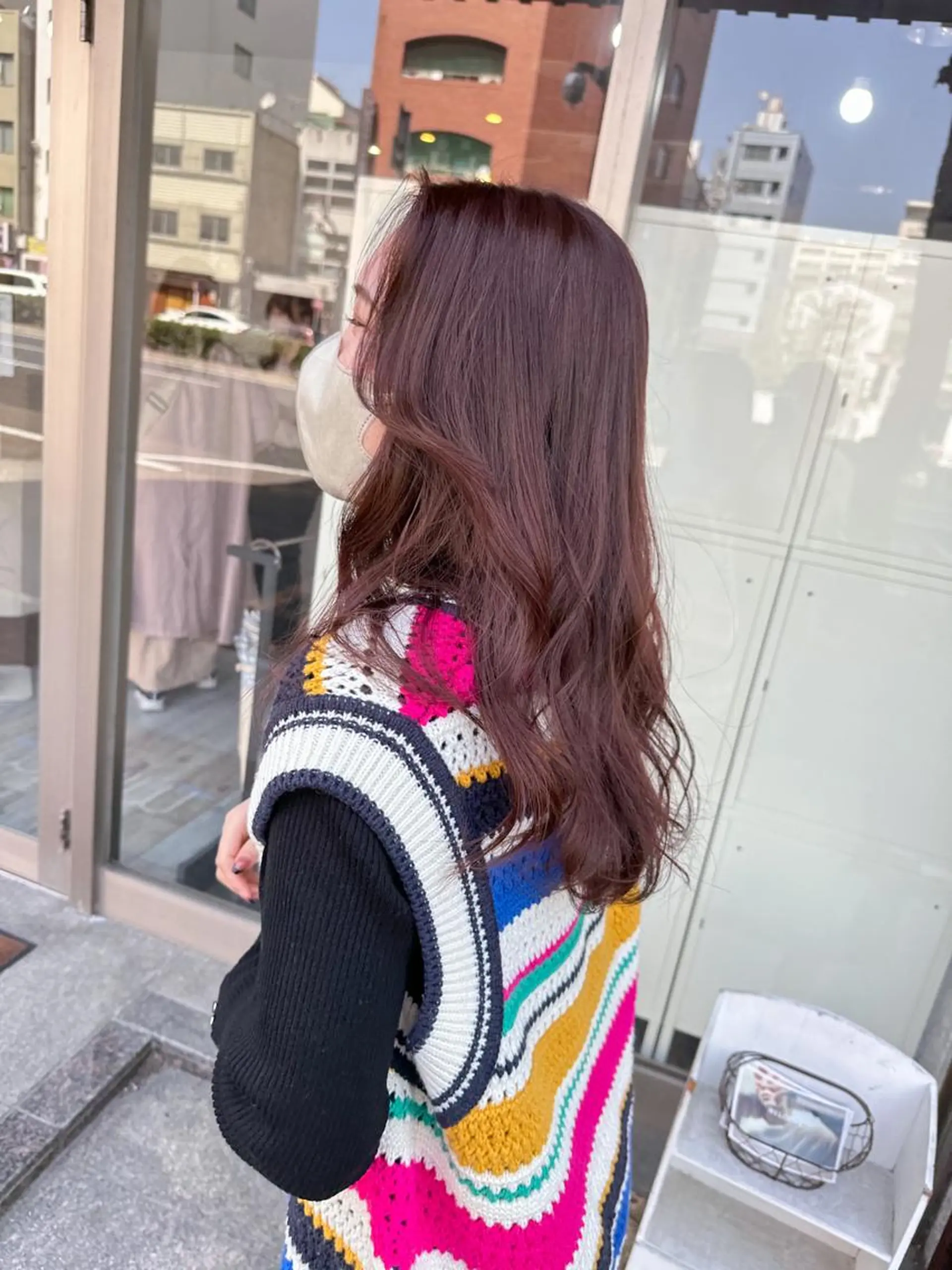 ミディアム カラー カット ヘアカラー 高橋 みく/ minim 暖色のヘアスタイル