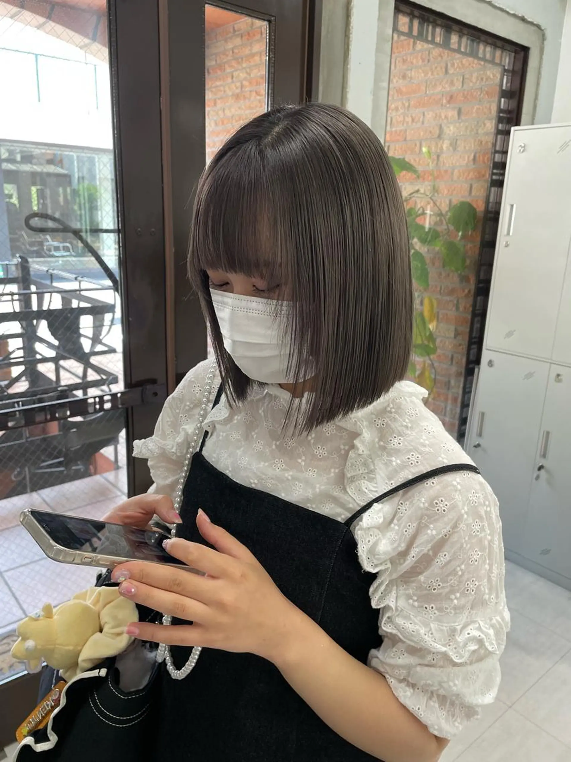 ショート アッシュ ピンクブラウン ボブ 学生 当日予約大歓迎💕/ Chisatoのヘアスタイル