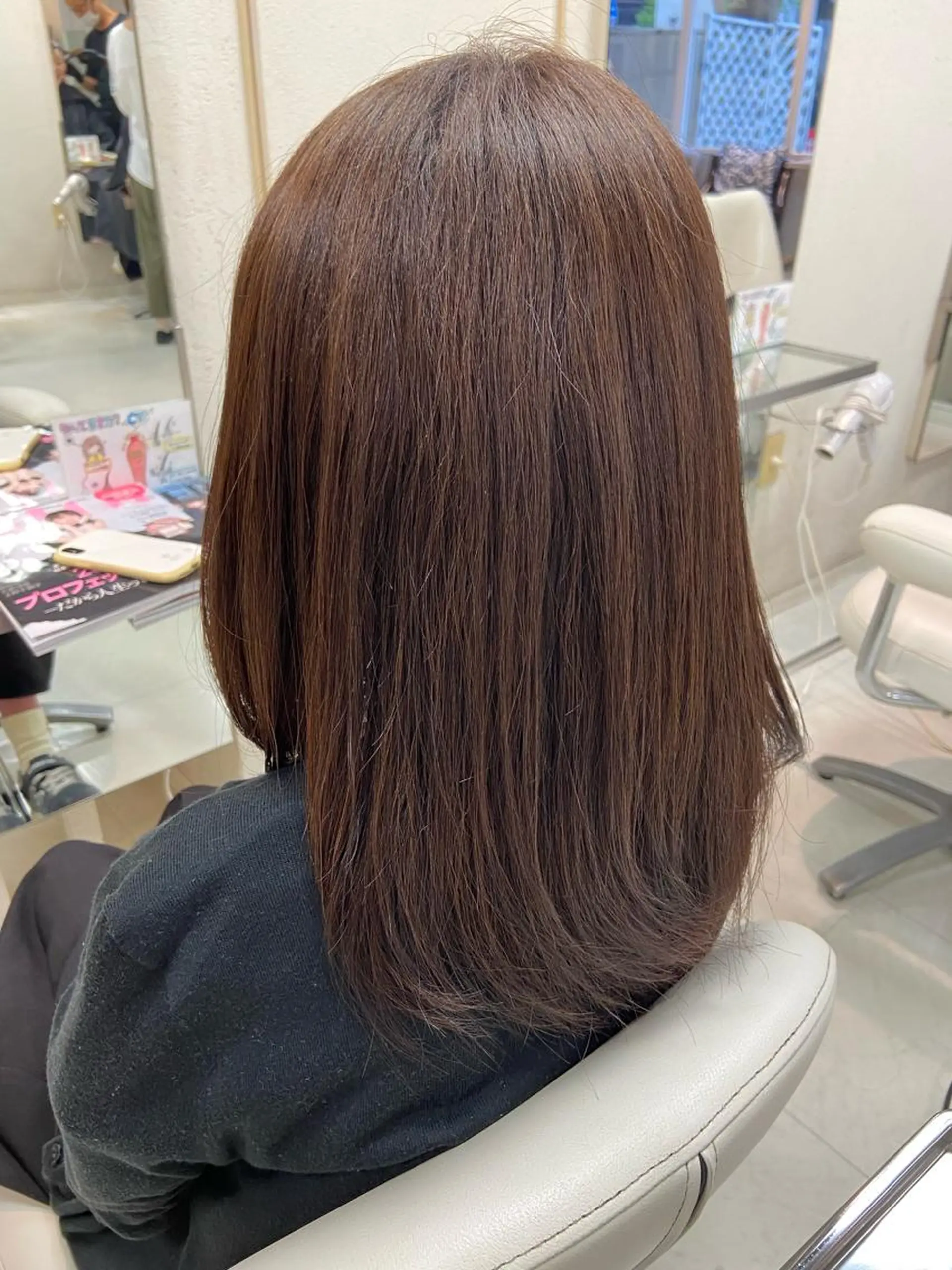 ミディアム ヘアカラー トリートメント 菊地 美憂のヘアスタイル