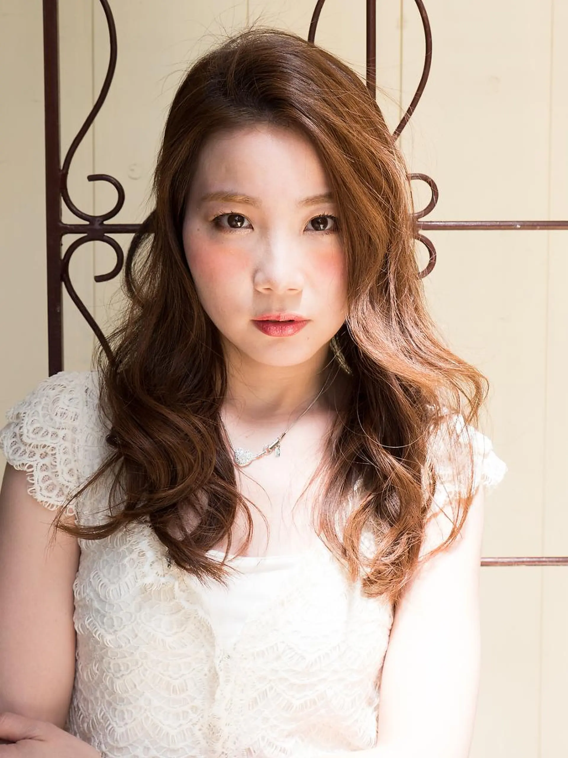 セミロング カラー パーマ 透明感カラー 小顔カット ✨hair make flencia✂️✨のヘアスタイル