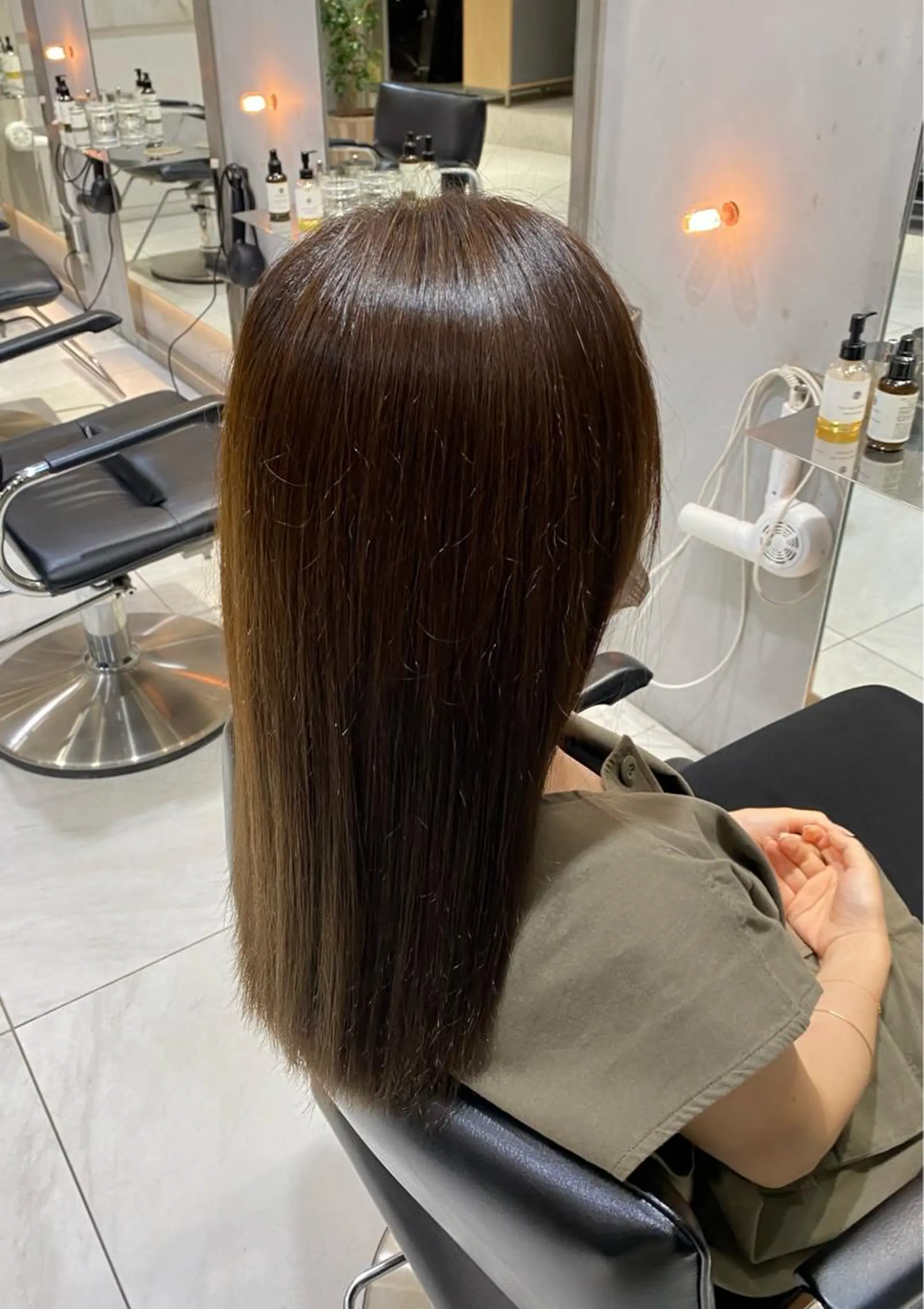 セミロング カラー カット ヘアカラー トリートメント ヘアセット 🍊暖色カラー🍊 sakuraのヘアスタイル
