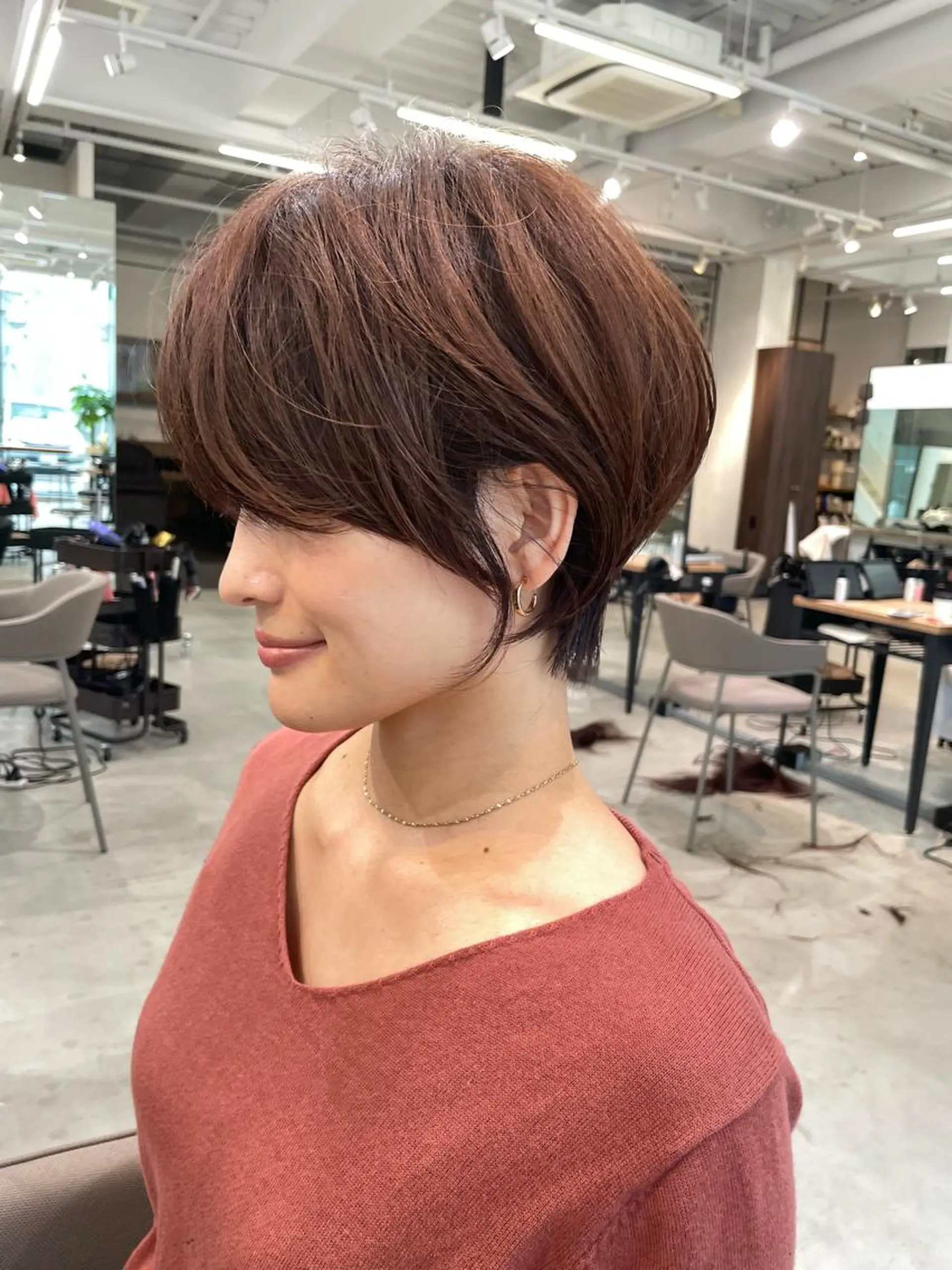 ショート カラー カット ヘアカラー トリートメント 【韓国　レイヤー 髪質改善✨】かずのヘアスタイル