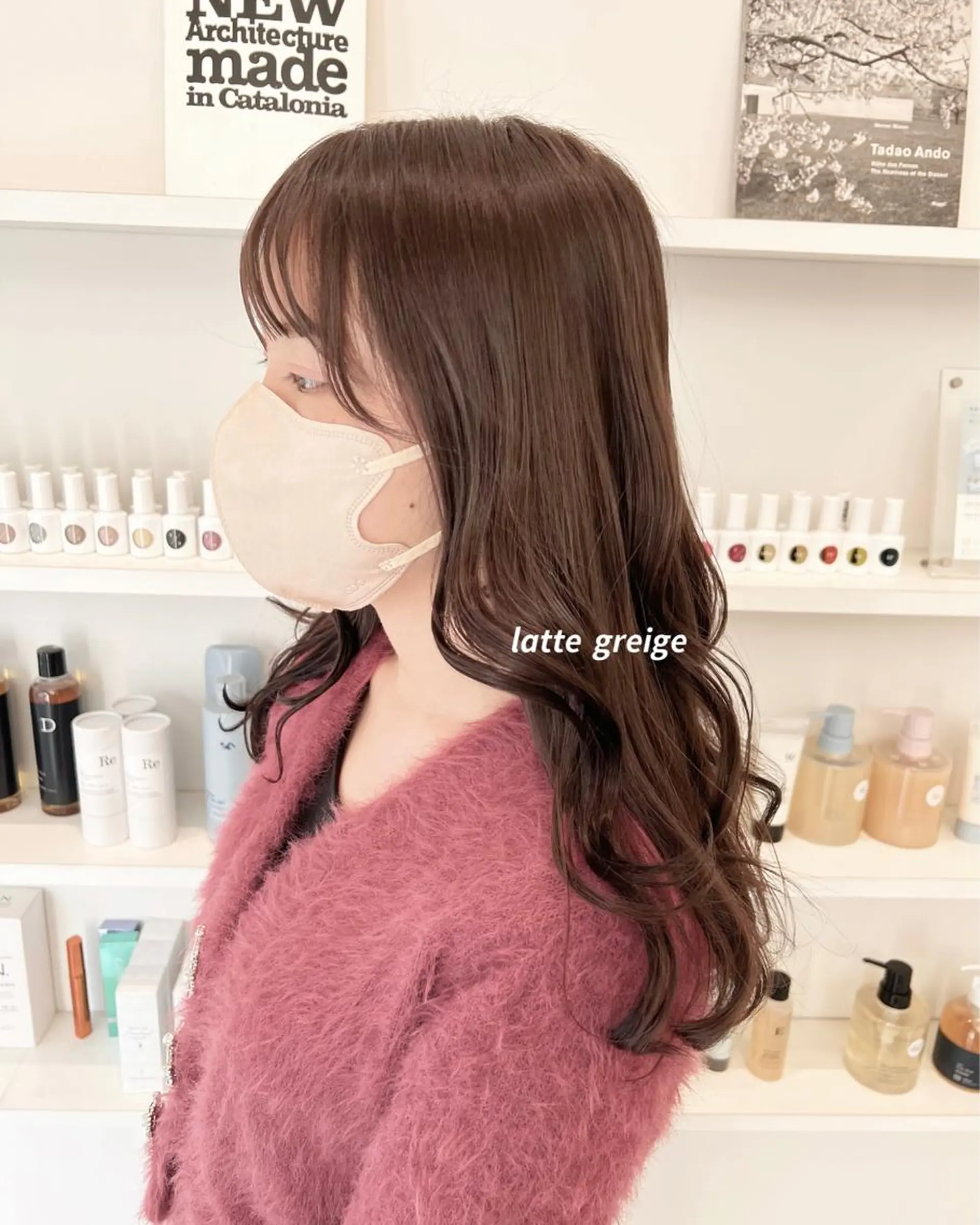 セミロング カラー ブリーチ ブリーチなしカラー Parve  Mix /板野妃莉のヘアスタイル