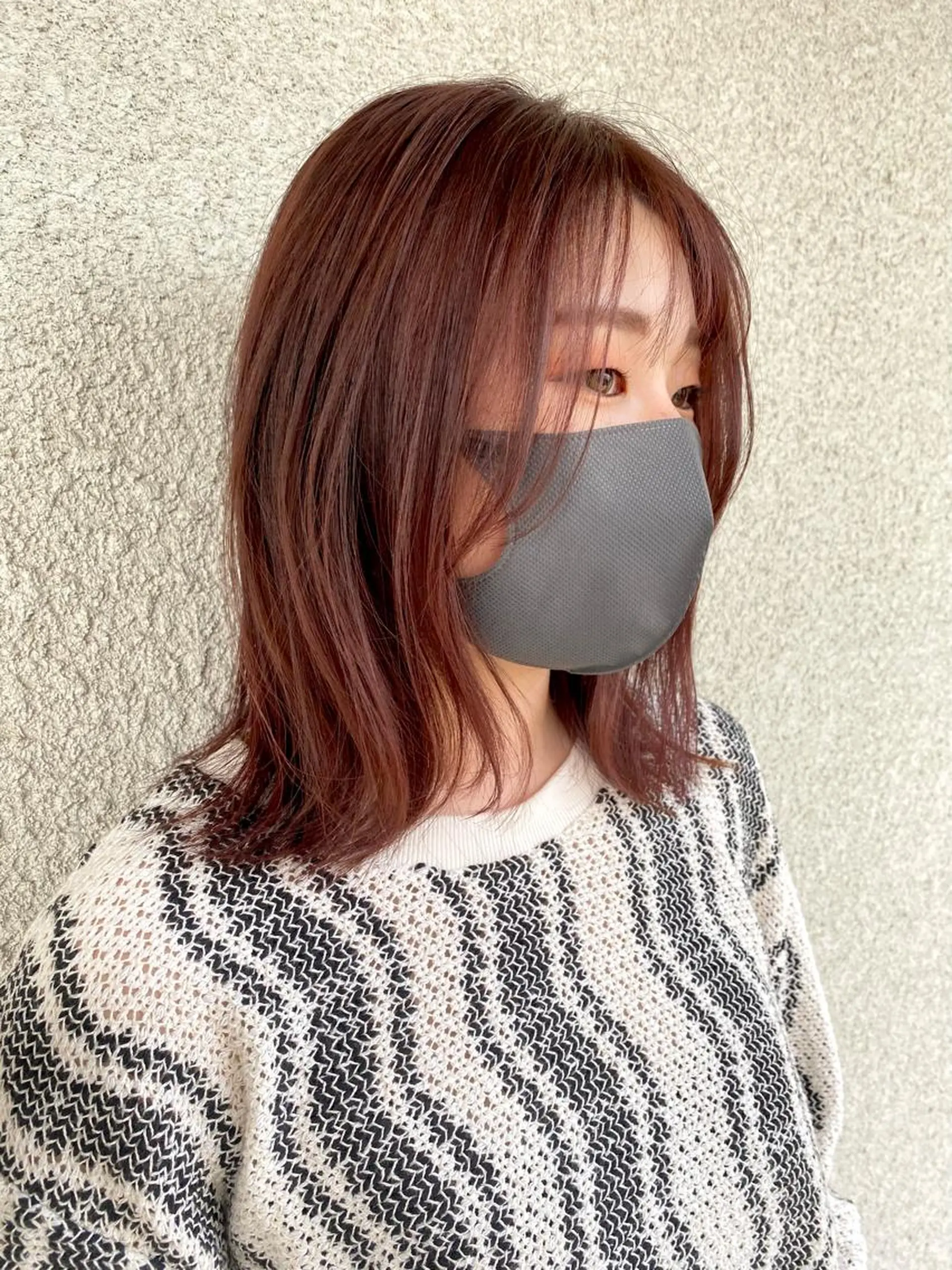 ミディアム カット ヘアカラー トリートメント 桑原 菜摘のヘアスタイル