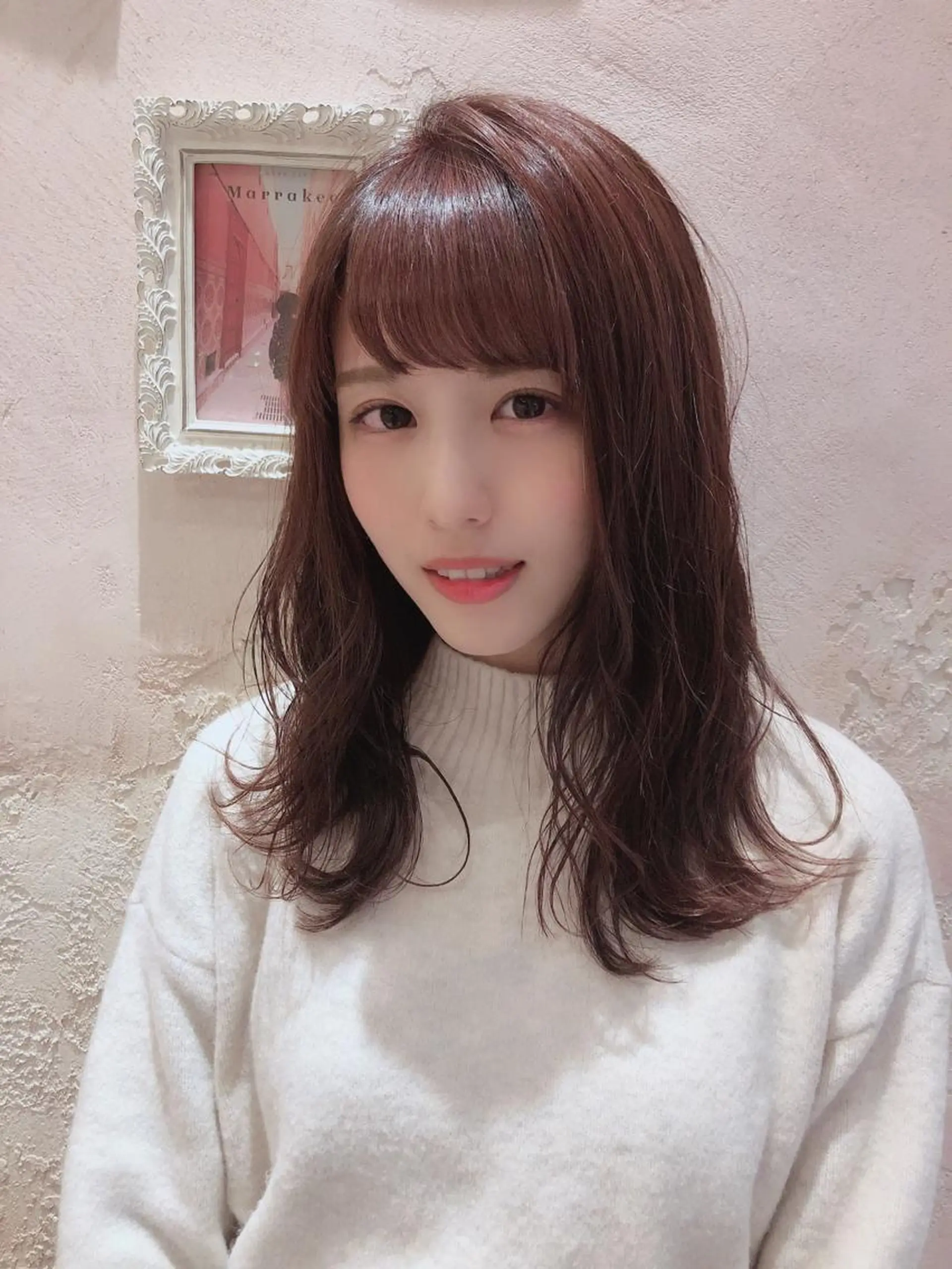 ミディアム カット ヘアカラー トリートメント 代表山口ひな 髪質改善のプロのヘアスタイル