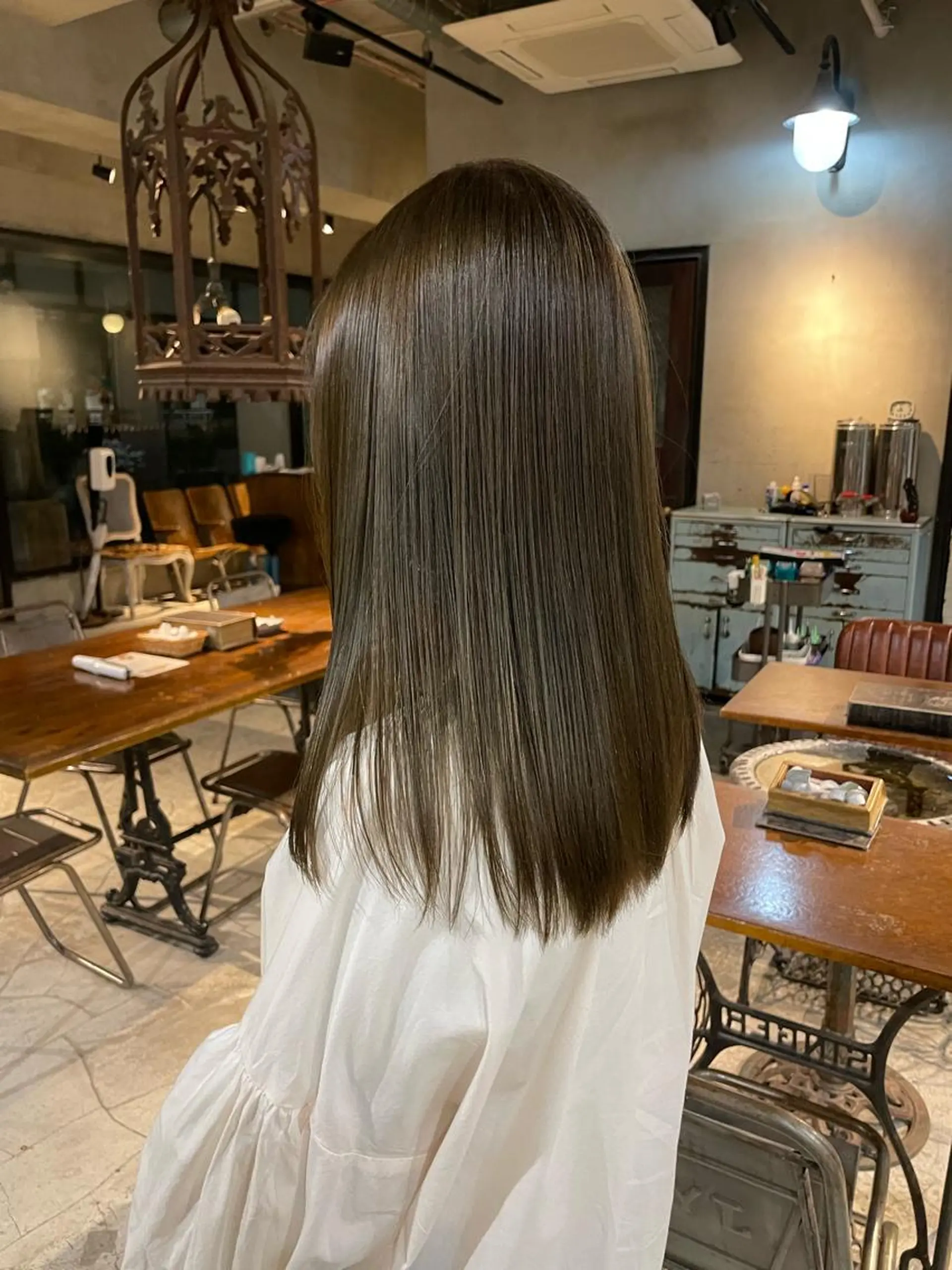 セミロング カラー ヘアアレンジ ベージュカラー オリーブベージュ ヘアカラー トリートメント ヘアセット 🌿艶髪・透明感🌿 TATSUKIのヘアスタイル