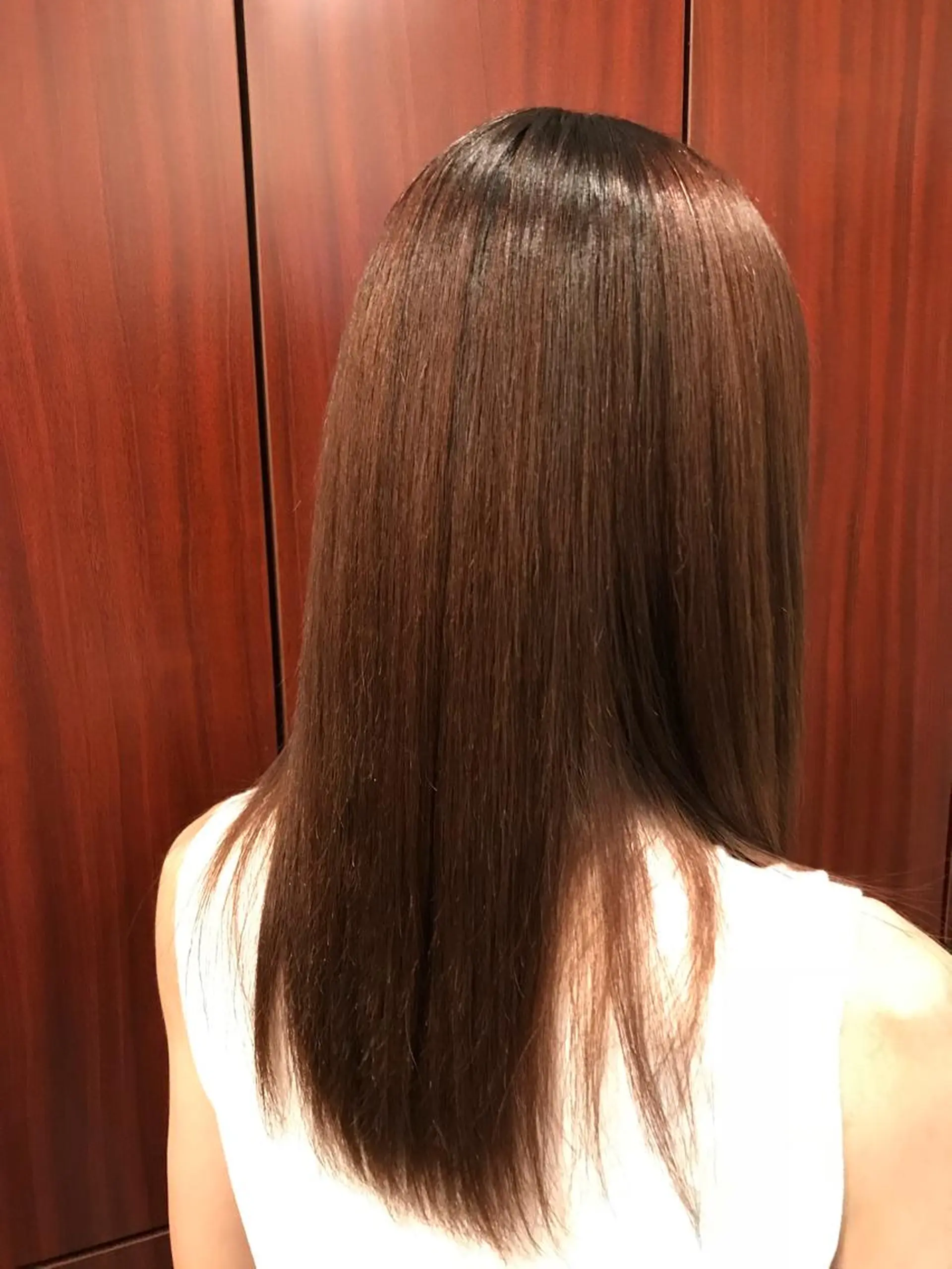 ロング カラー パーマ ストレートパーマ 佐山 聖玲奈のヘアスタイル