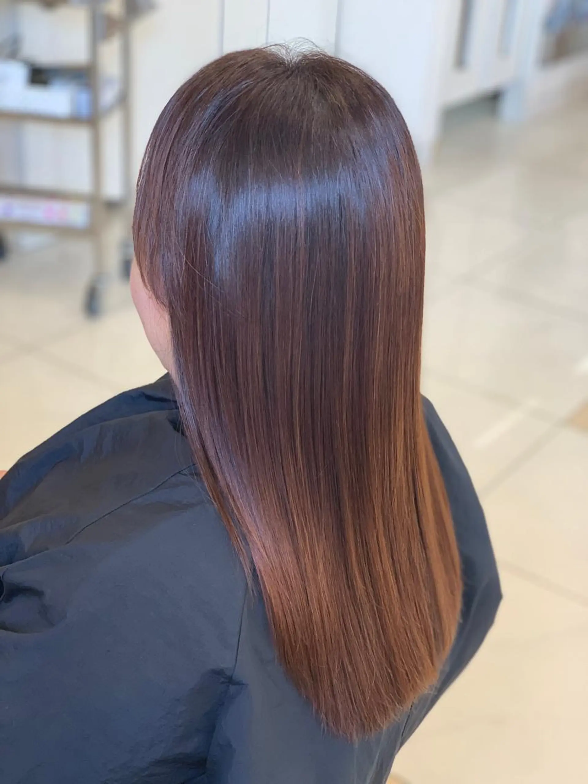ロング 縮毛矯正 山中 亮司のヘアスタイル