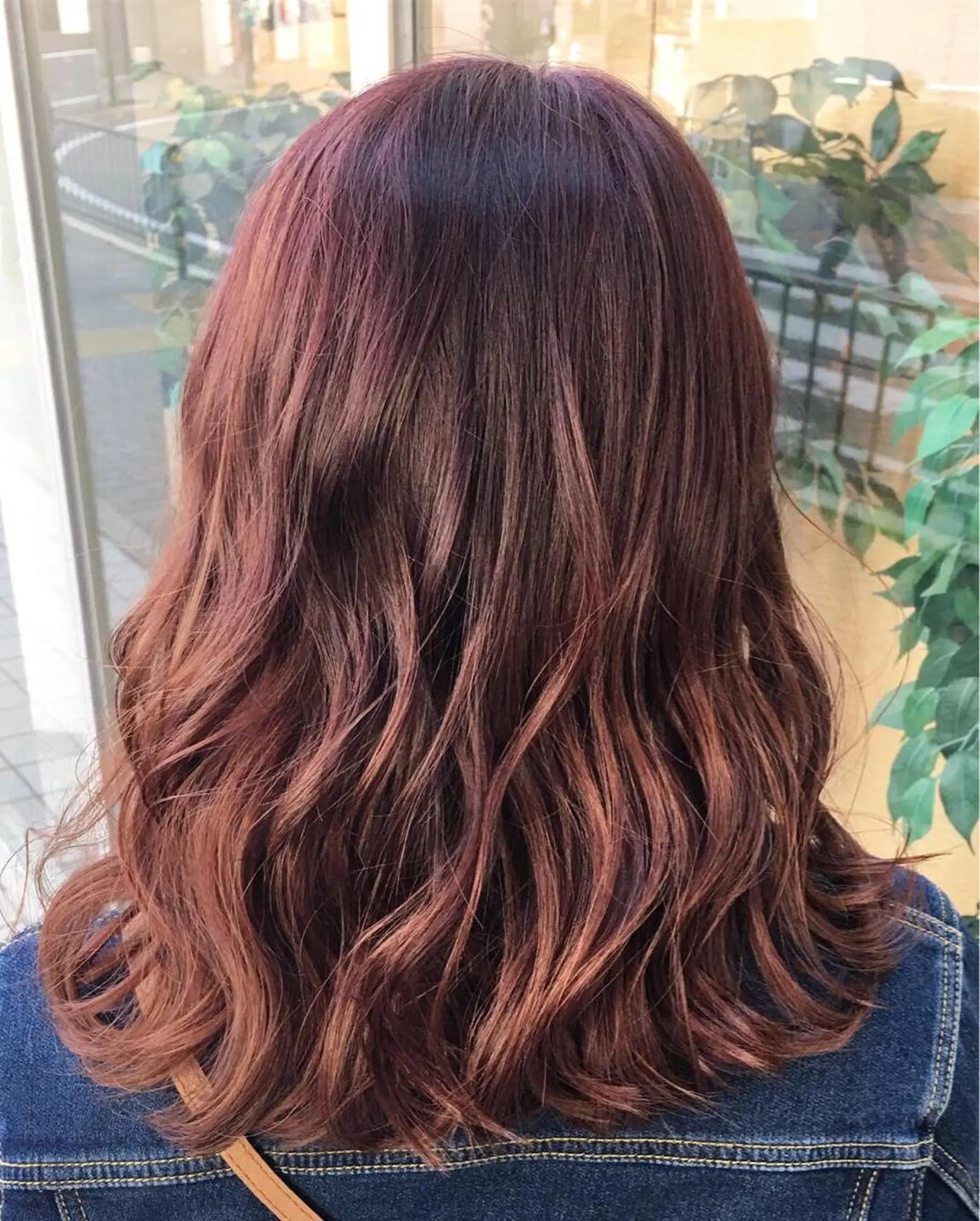 セミロング カラー ブラウンカラー ピンクカラー ピンクブラウン Agu  hair rupia 金沢店所属・金沢美容室/ 艶髪/夜営業/JINのヘアスタイル