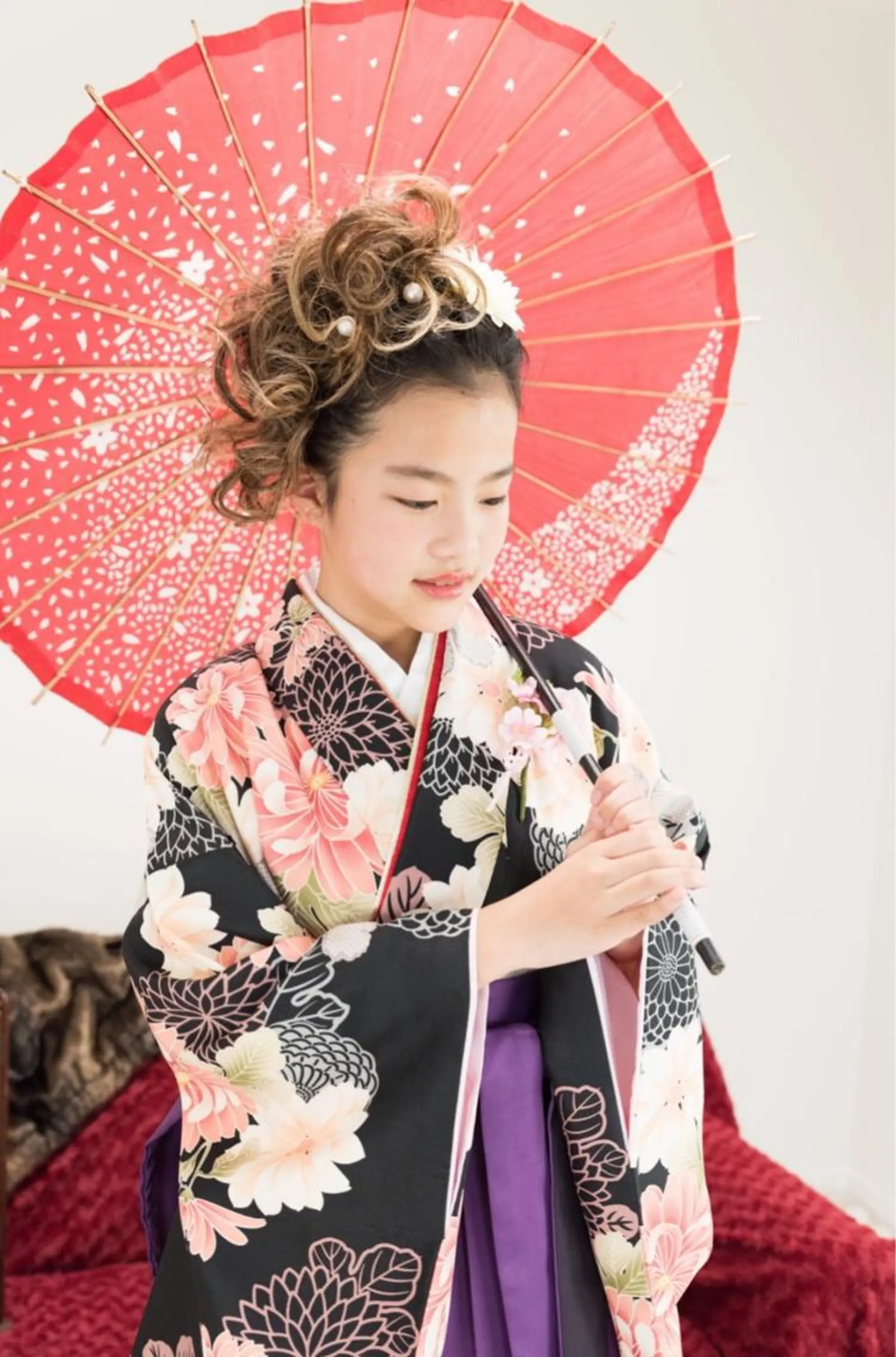 ヘアアレンジ 卒業式のヘアスタイル 野咲き 美容室のマツエク・マツパデザイン