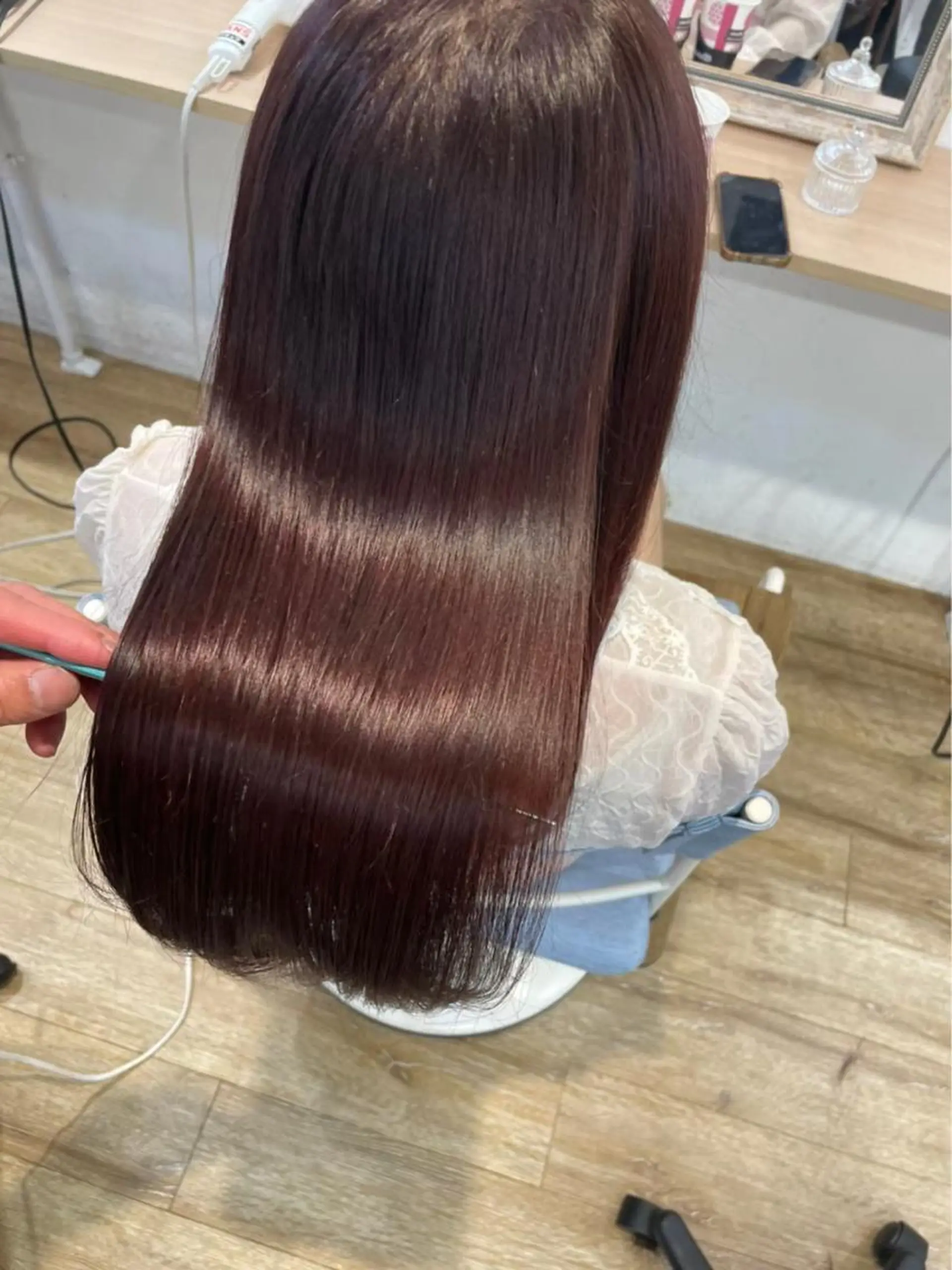 ロング カラー ヘアアレンジ カット トリートメント リベルテ所属・♦️髪質改善韓国レイ ヤー♦️副店長のヘアスタイル