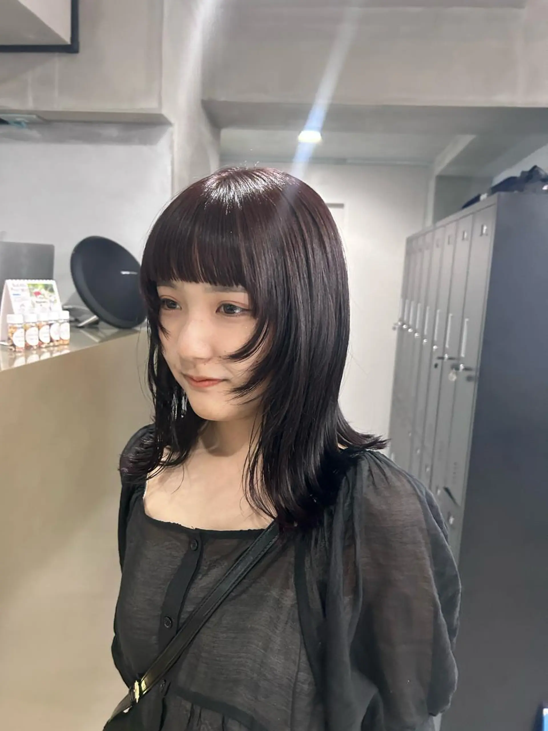 ミディアム カット 原田 朱里のヘアスタイル