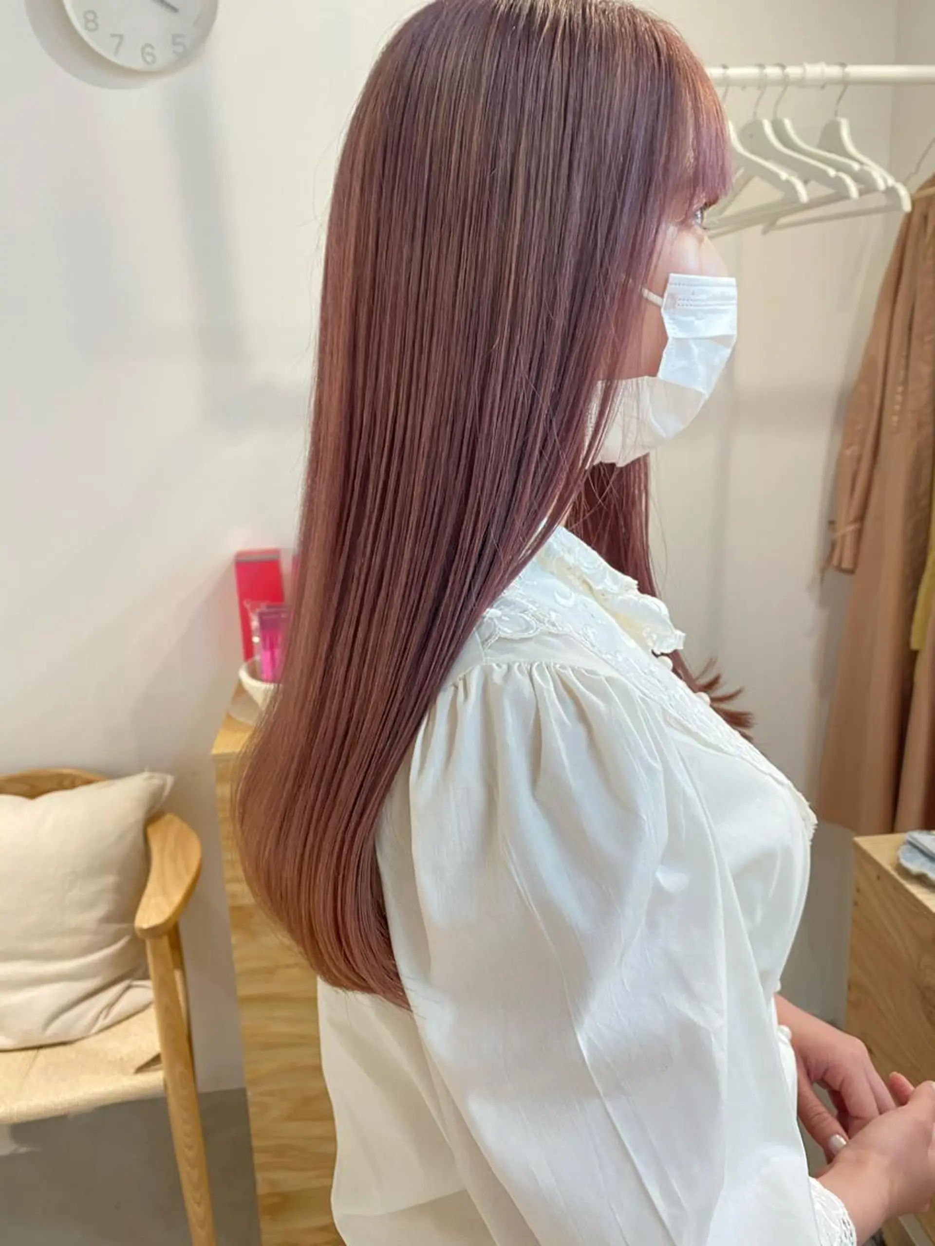 ロング カラー ベージュカラー ブリーチ ピンクカラー ピンクベージュ fit stand /HIIRAGIのヘアスタイル