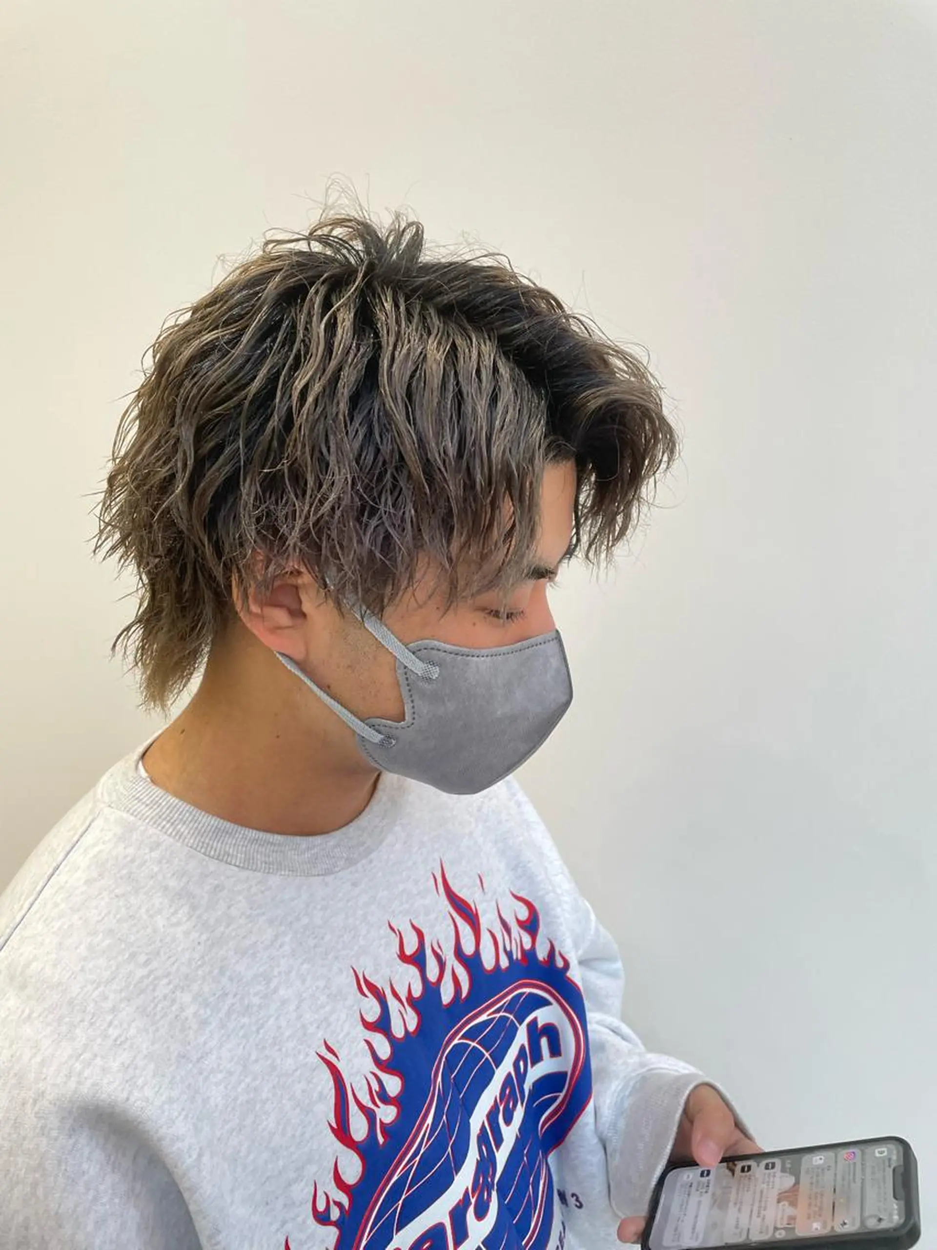 ミディアム パーマ メンズ 🔥縦落ちツイスパ 🔥鈴木健紀のヘアスタイル