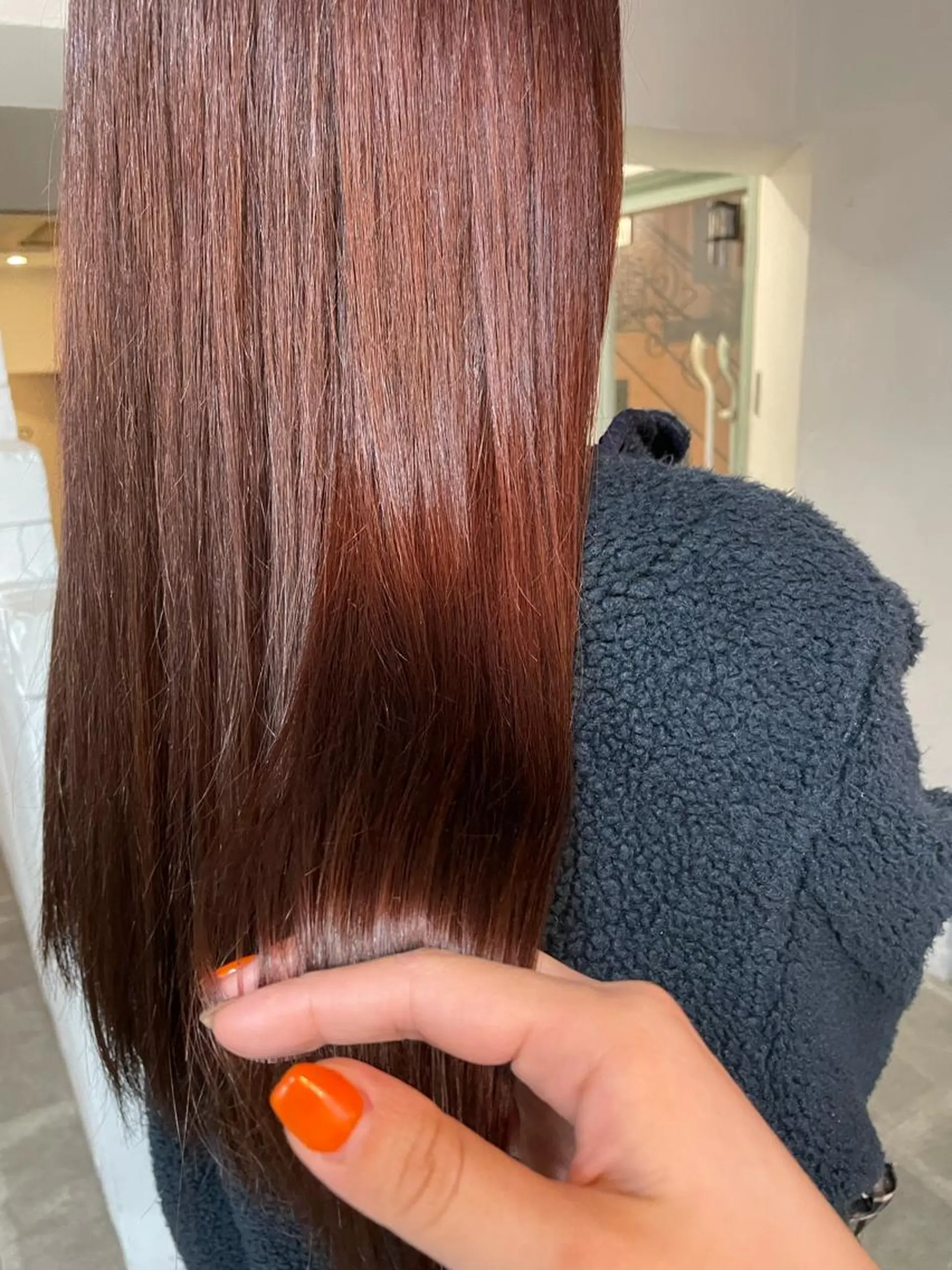 ロング カラー カット ヘアカラー トリートメント 平 ちひろのヘアスタイル