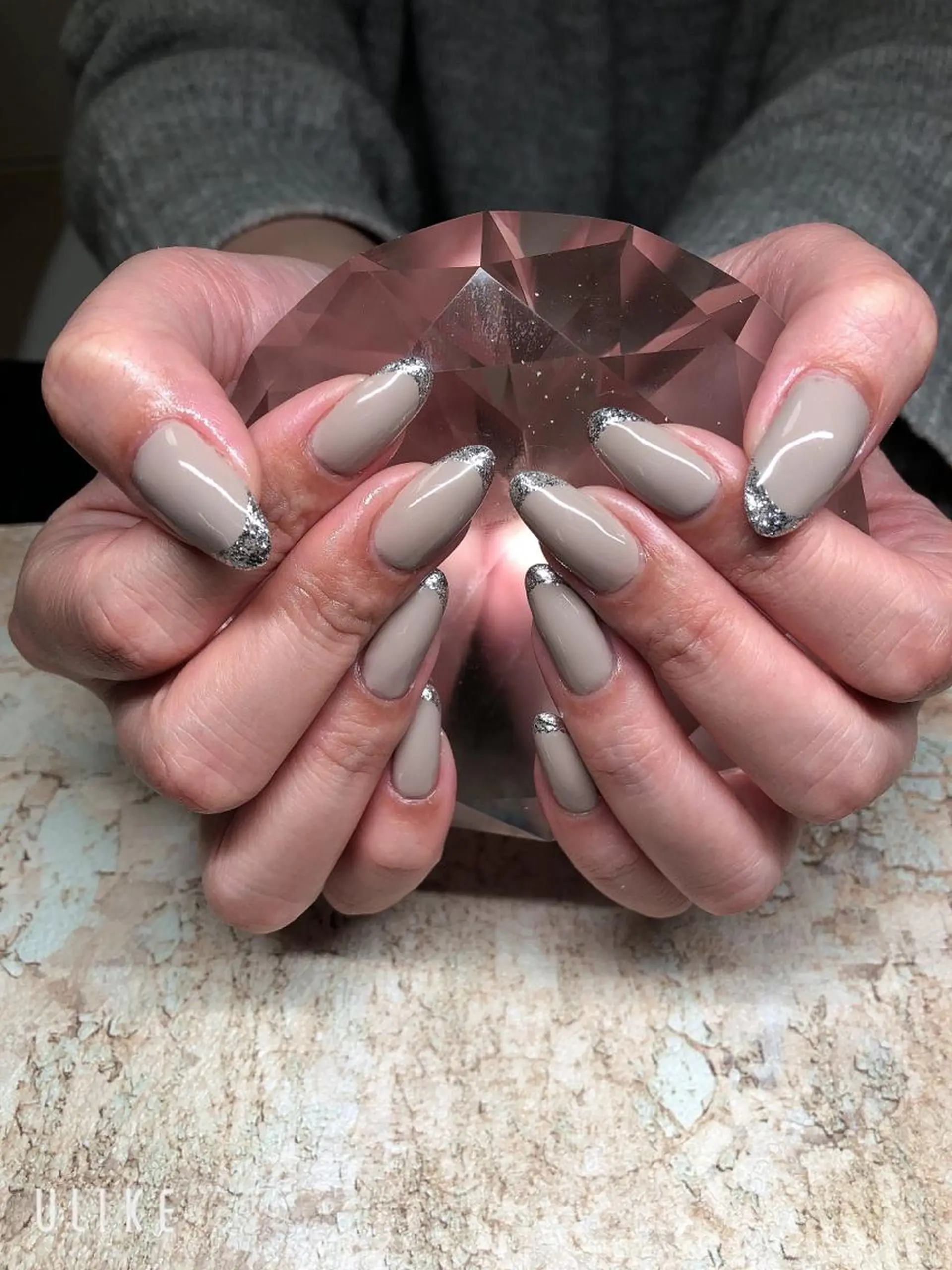 ネイル アートネイル フレンチネイル ジェルネイル ガラスフレンチ グラデーション Nail room Bimano所属・Bimano seica♡+°のネイルデザイン