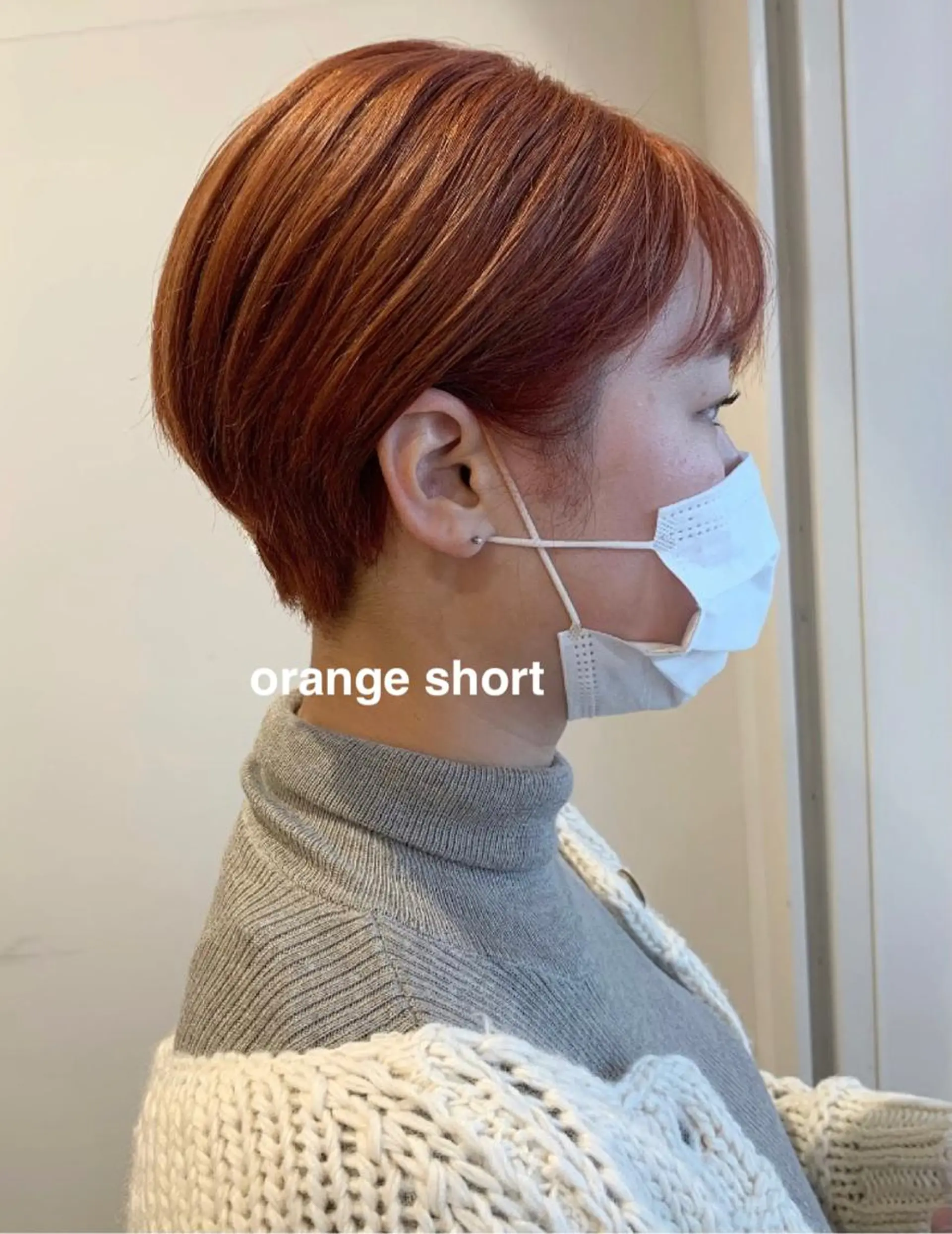 ショート カラー ブリーチ オレンジ ショートヘア kitagawa mayuのヘアスタイル