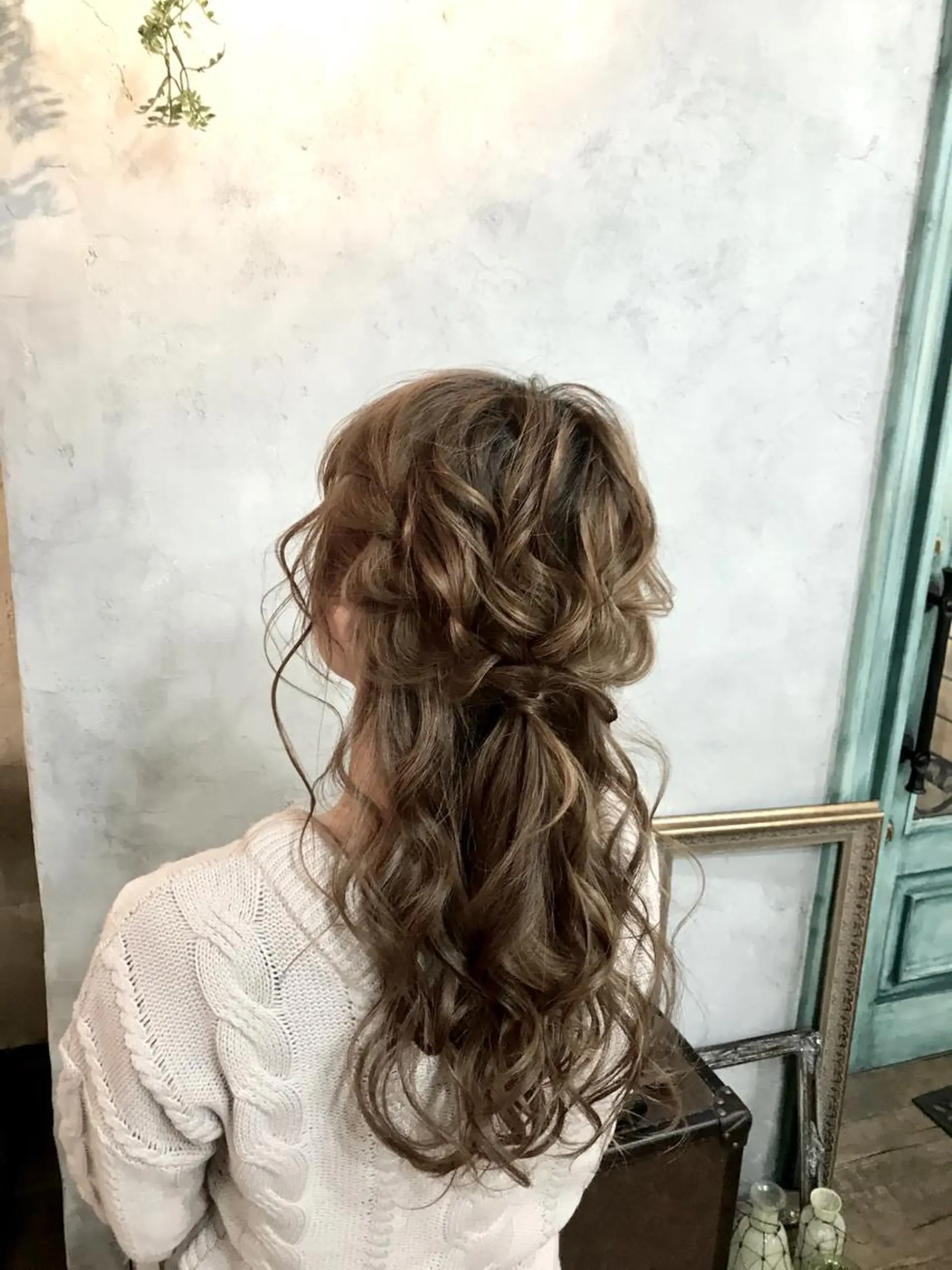 ヘアアレンジ ハーフアップ ヘアセット 新井 広樹のヘアスタイル