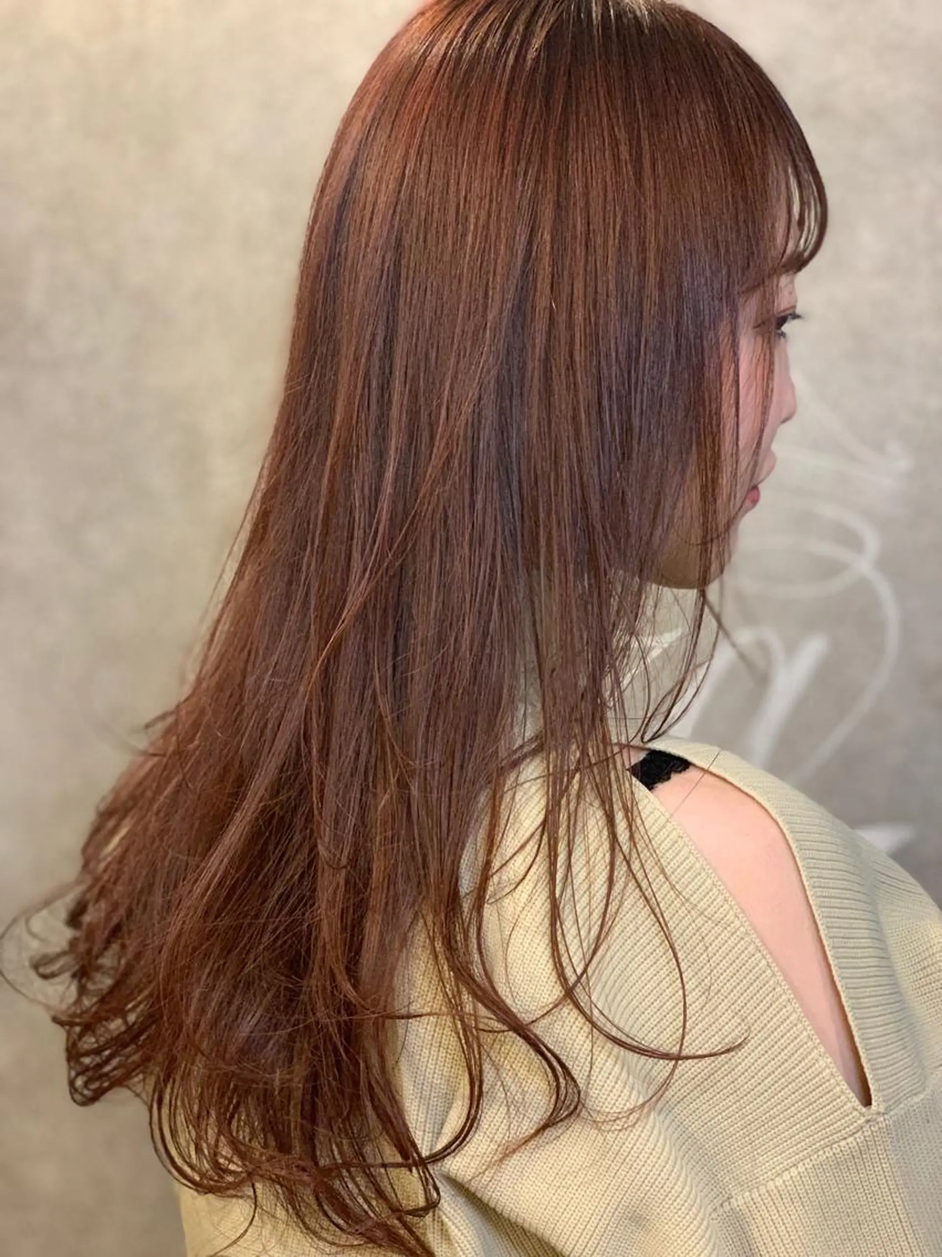 ロング カラー ✨️極艶髪質改善✖️ クロスパーマ✨のヘアスタイル