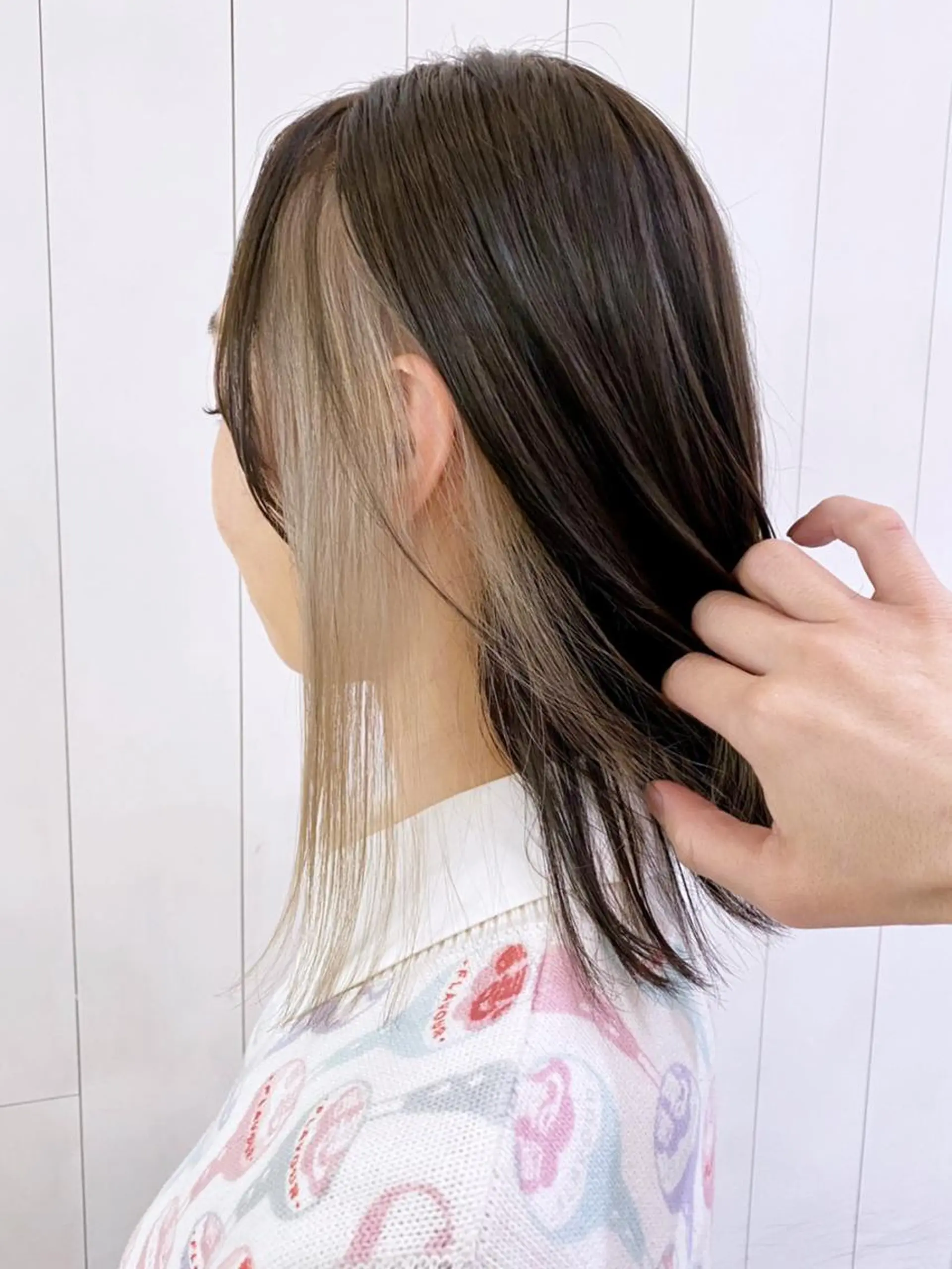 セミロング カラー ヘアアレンジ パーマ ITbyALBUM 中野店のヘアスタイル