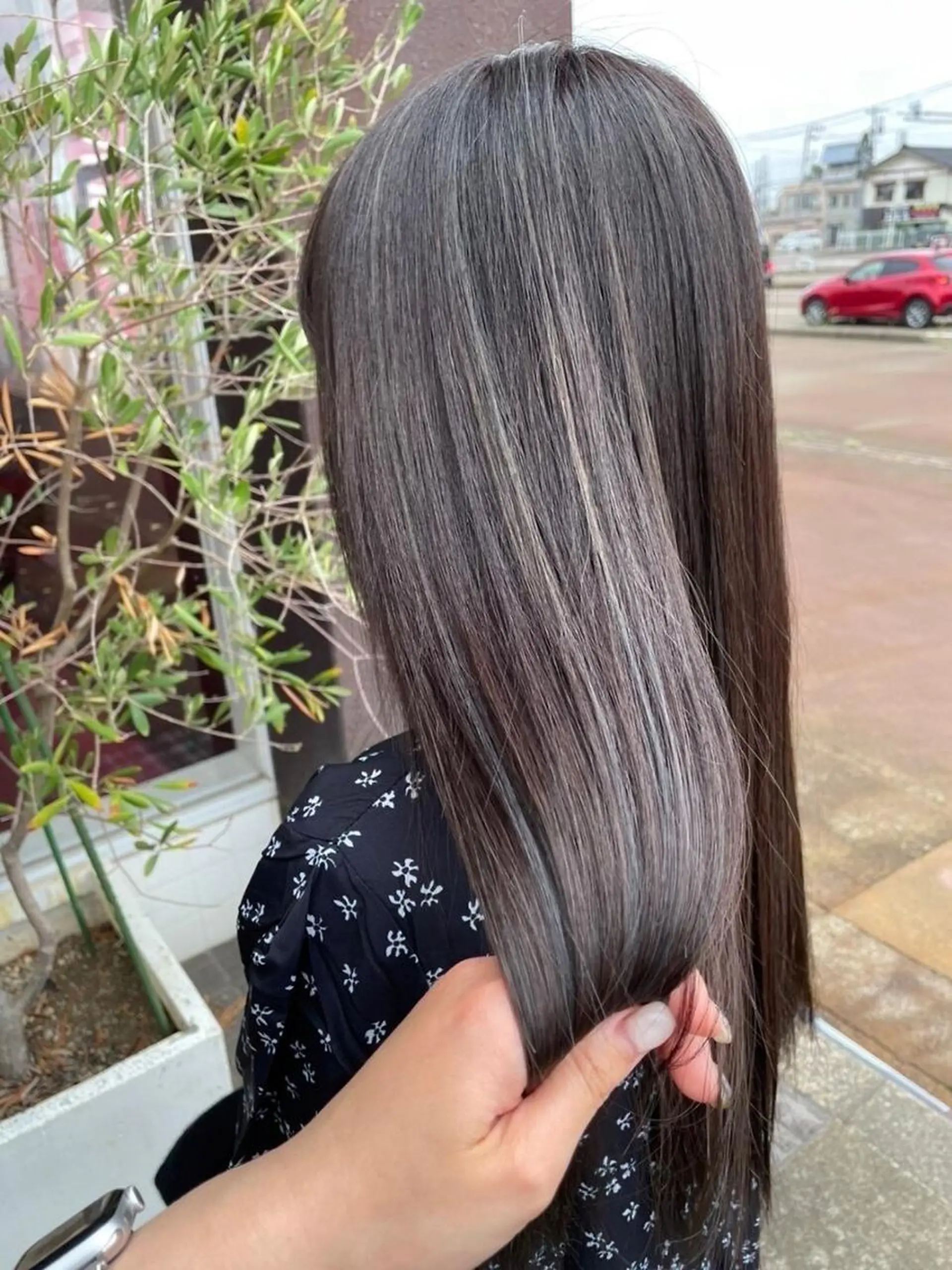 ロング カラー 骨格補正似合わせ カット阿部建のヘアスタイル